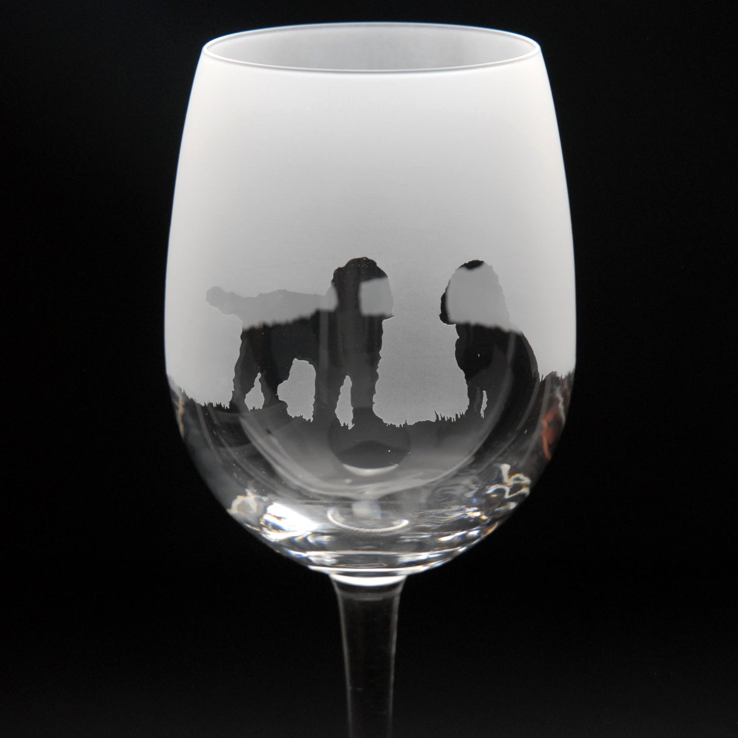 Cockapoo Dog Crystal Wine Glass - Hand Etched/Engraved Gift