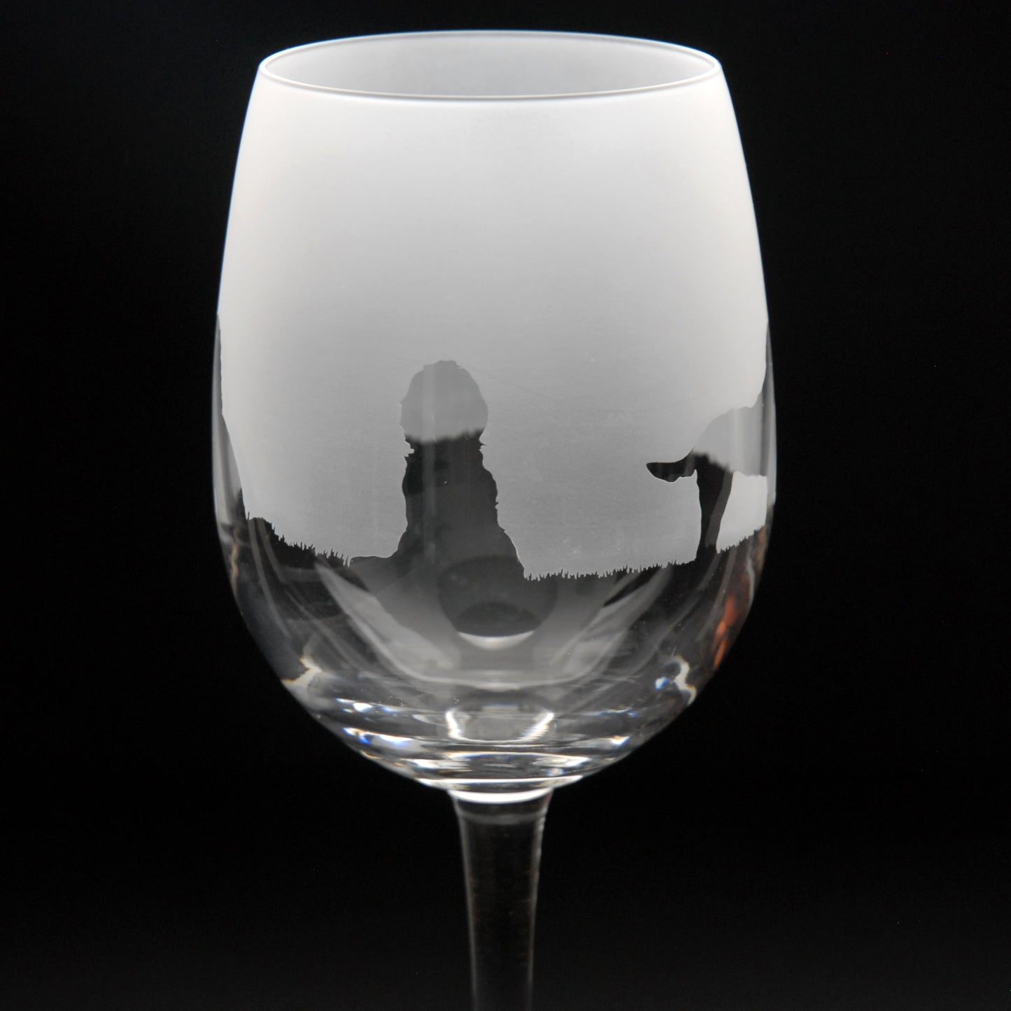 Cockapoo Dog Crystal Wine Glass - Hand Etched/Engraved Gift