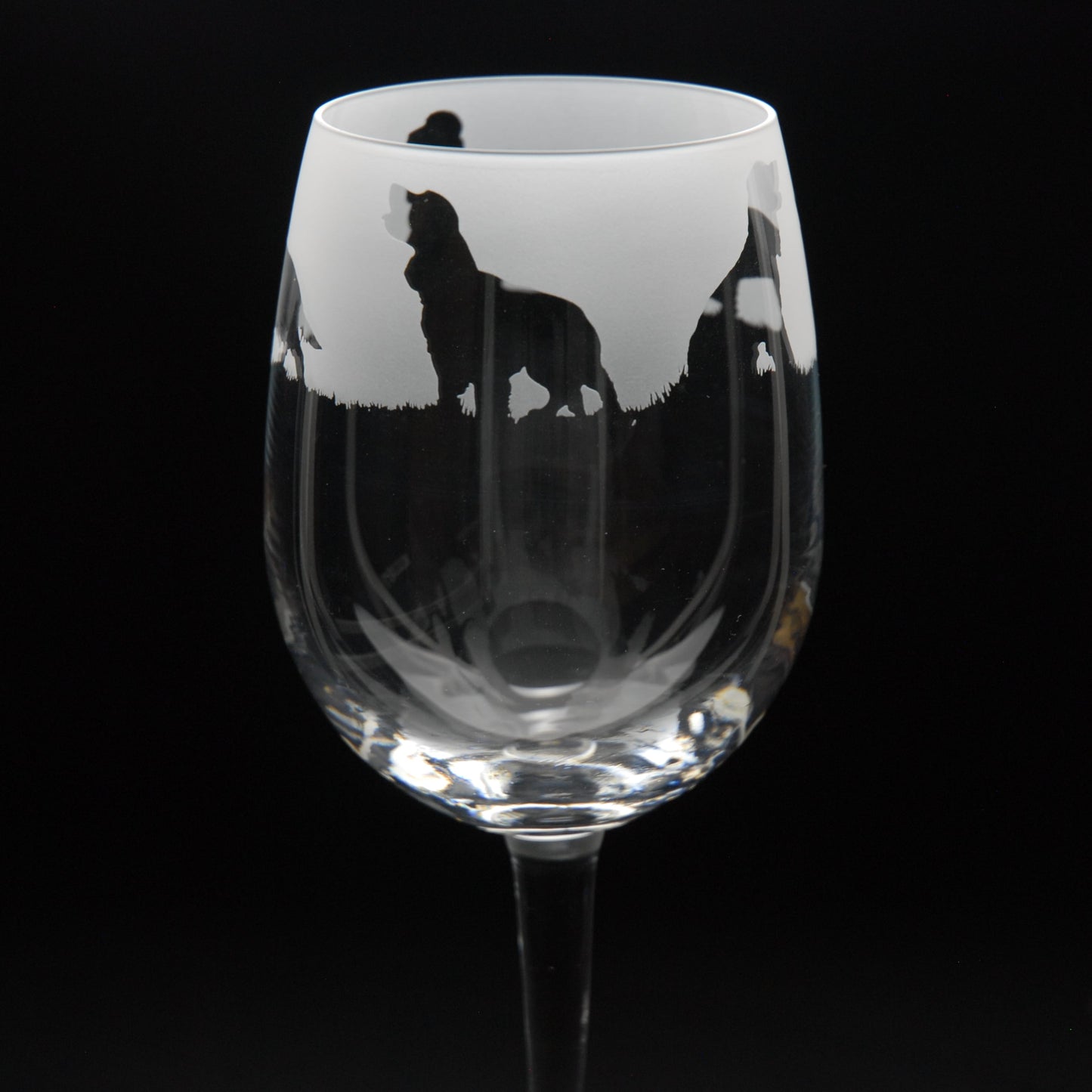 Cocker Spaniel Dog Crystal Wine Glass - Hand Etched/Engraved Gift