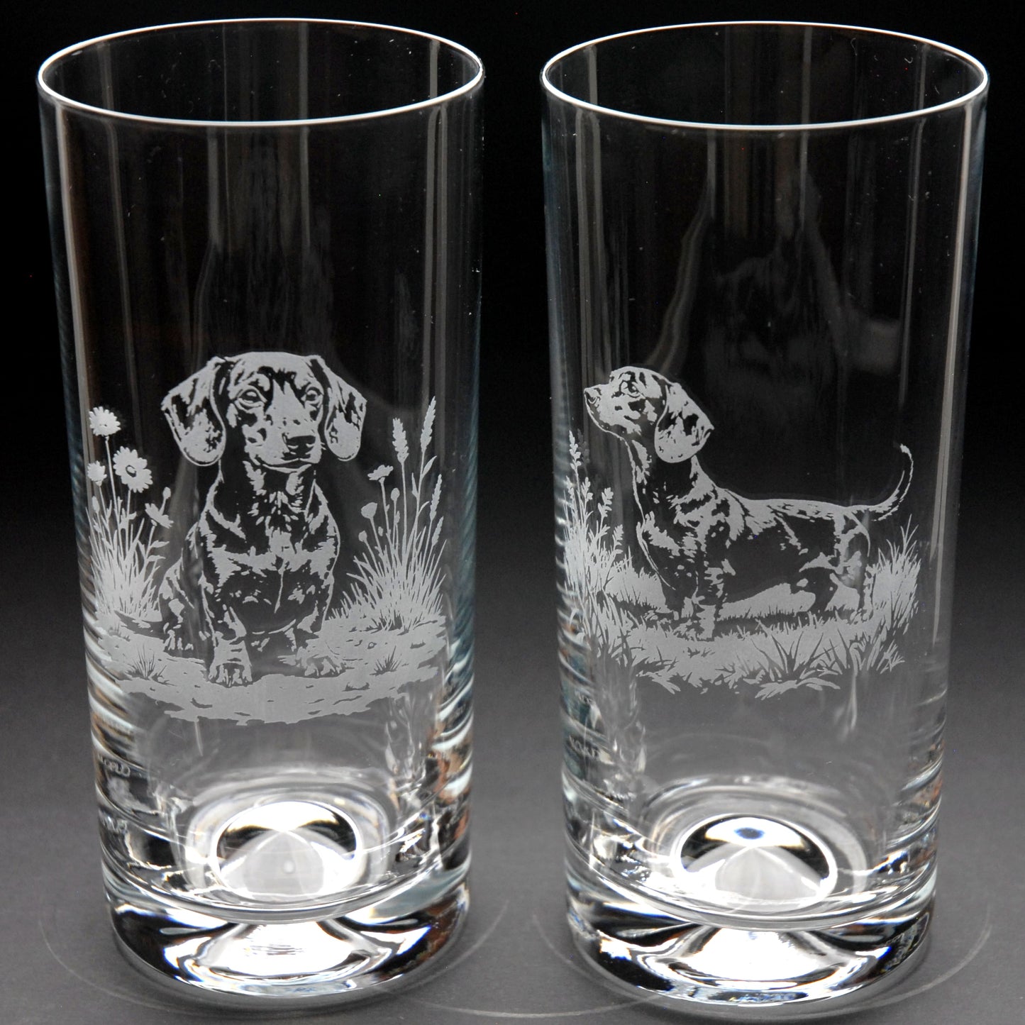 Dachshund Dog Highball Glass - Hand Etched/Engraved Gift