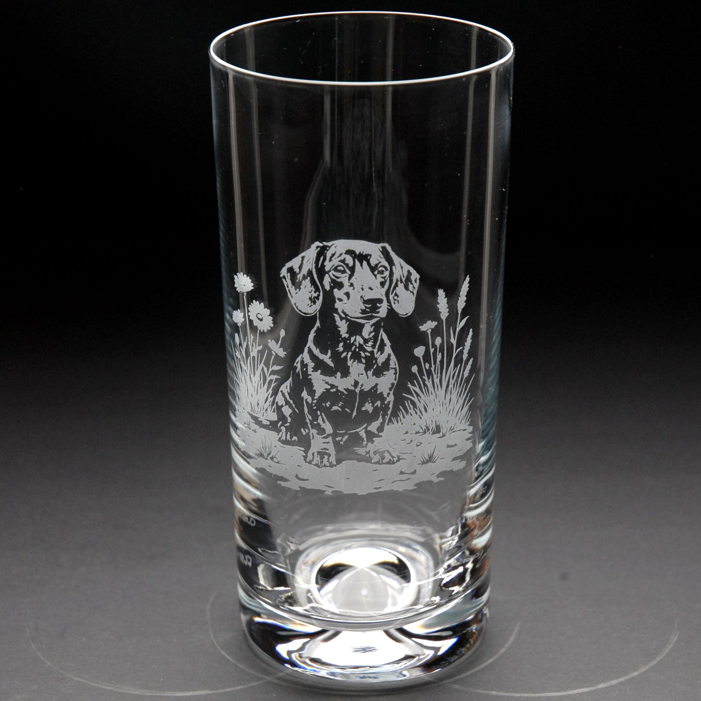 Dachshund Dog Highball Glass - Hand Etched/Engraved Gift