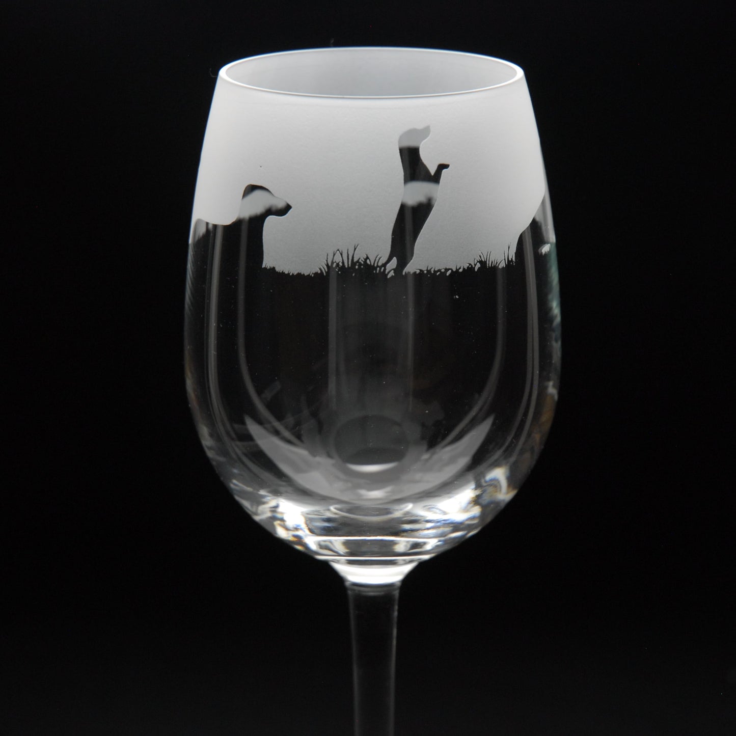 Dachshund Dog Crystal Wine Glass - Hand Etched/Engraved Gift