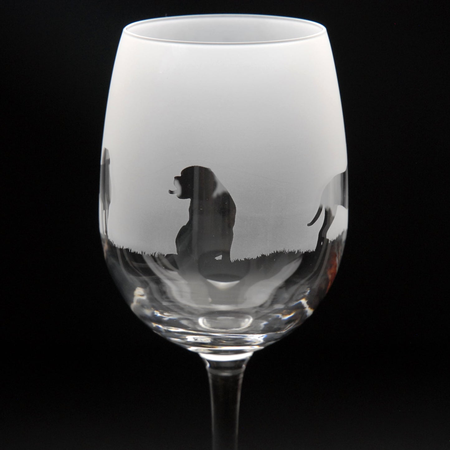 Dogue de Bordeaux Dog Crystal Wine Glass - Hand Etched/Engraved Gift