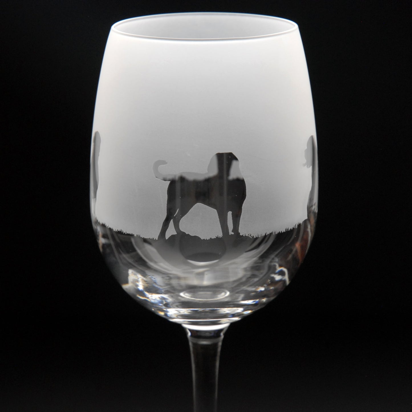 Dogue de Bordeaux Dog Crystal Wine Glass - Hand Etched/Engraved Gift
