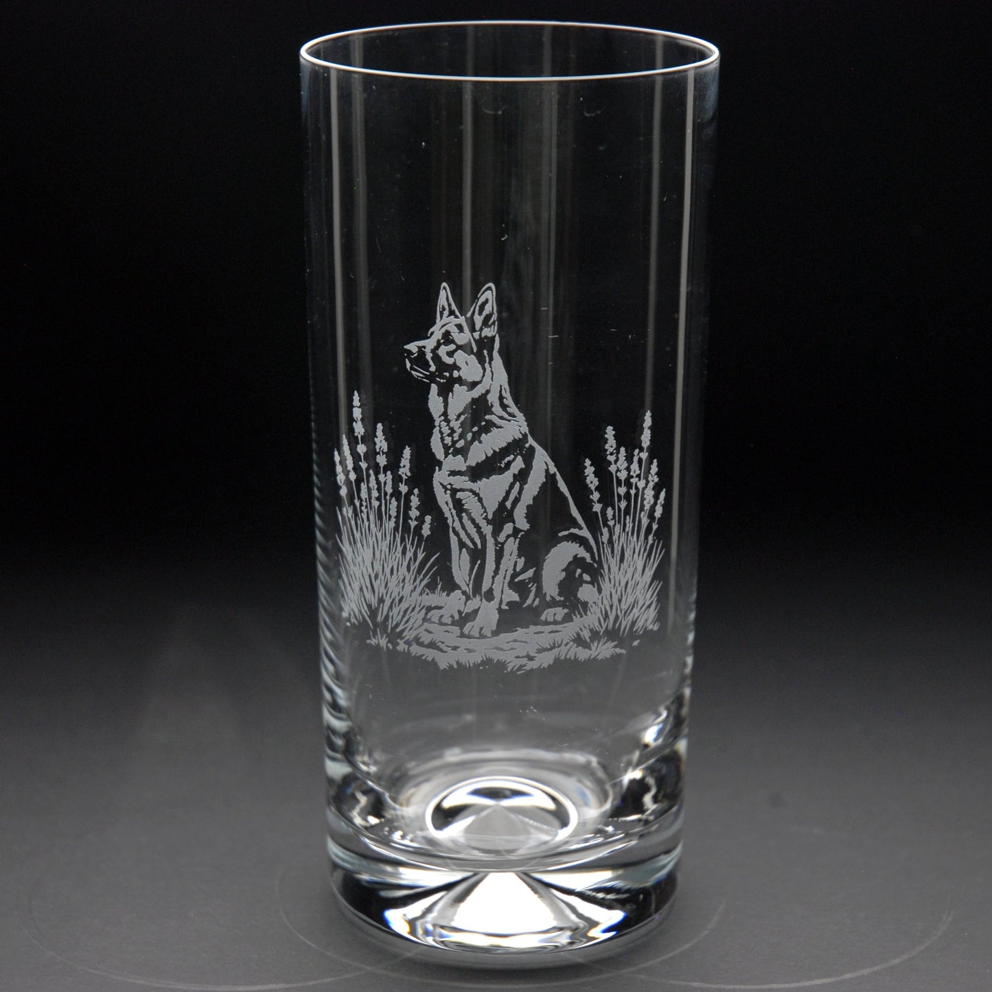 German Shepherd Dog Highball Glass - Hand Etched/Engraved Gift
