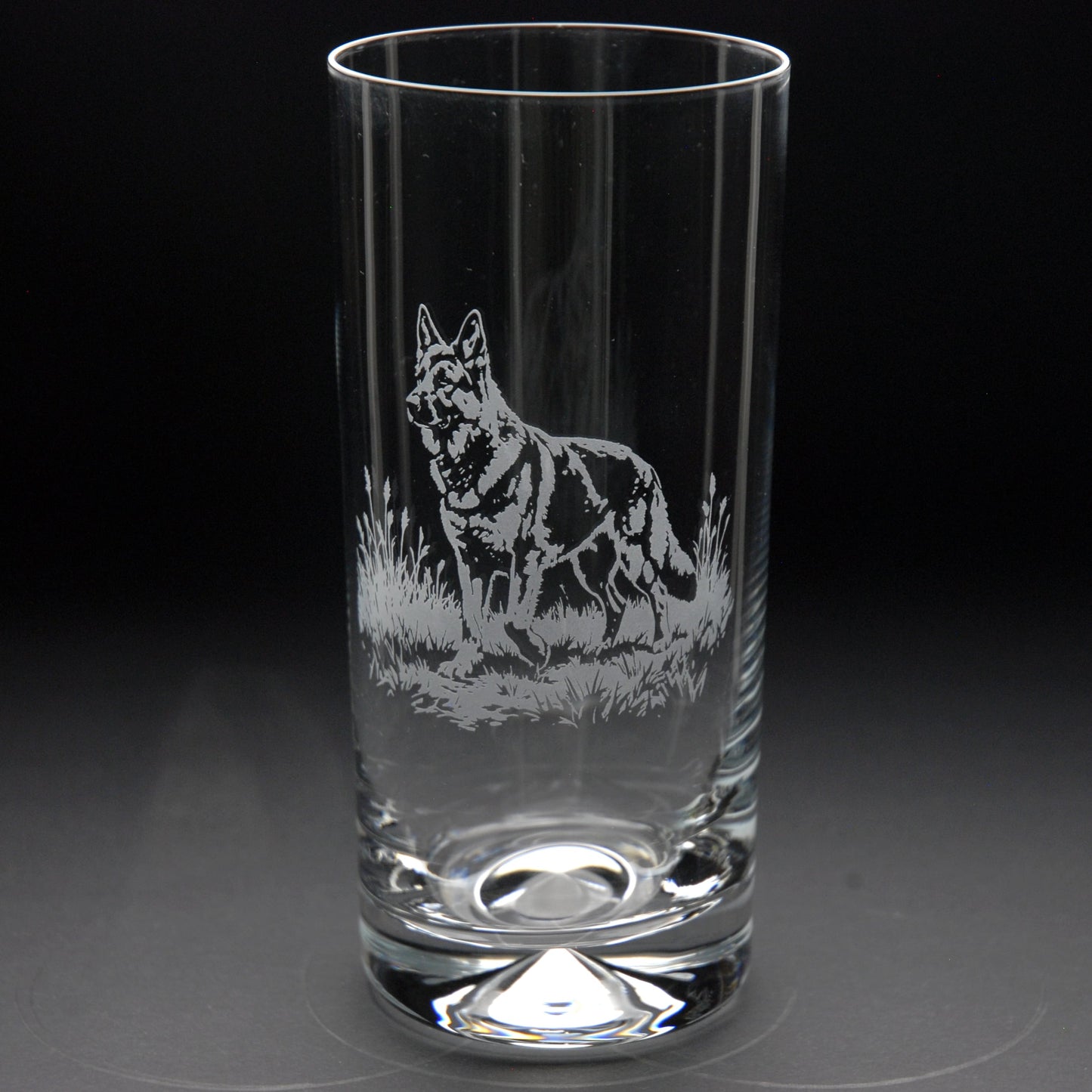German Shepherd Dog Highball Glass - Hand Etched/Engraved Gift