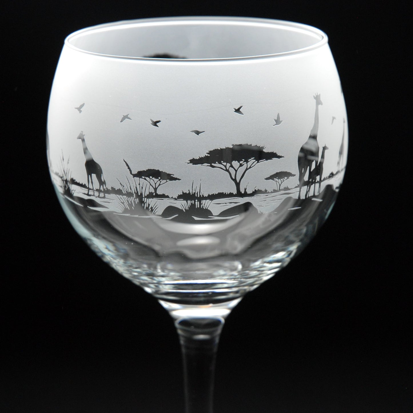 Giraffe Gin Cocktail Glass - Hand Etched/Engraved Gift