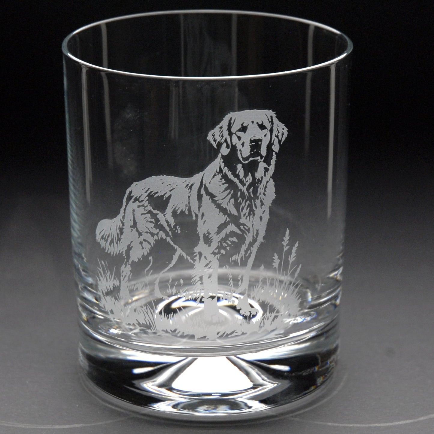Golden Retriever Dog Whiskey Tumbler Glass - Hand Etched/Engraved Gift