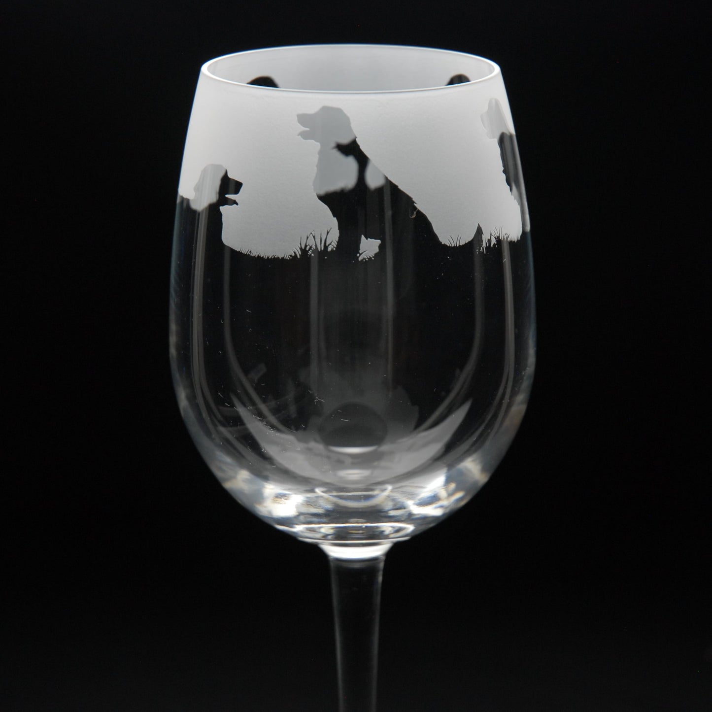 Golden Retriever Dog Crystal Wine Glass - Hand Etched/Engraved Gift