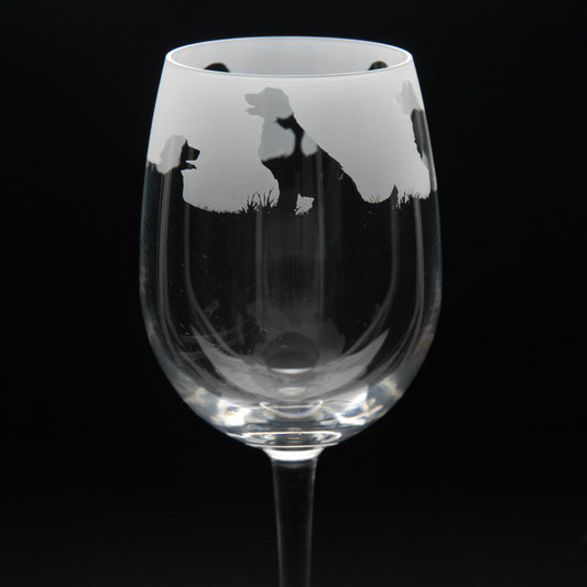 Golden Retriever Dog Crystal Wine Glass - Hand Etched/Engraved Gift