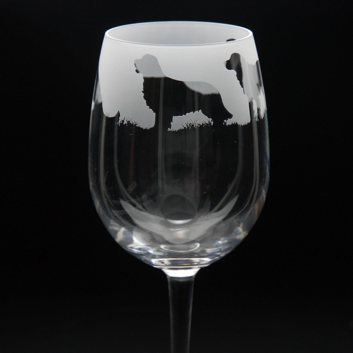 Golden Retriever Dog Crystal Wine Glass - Hand Etched/Engraved Gift