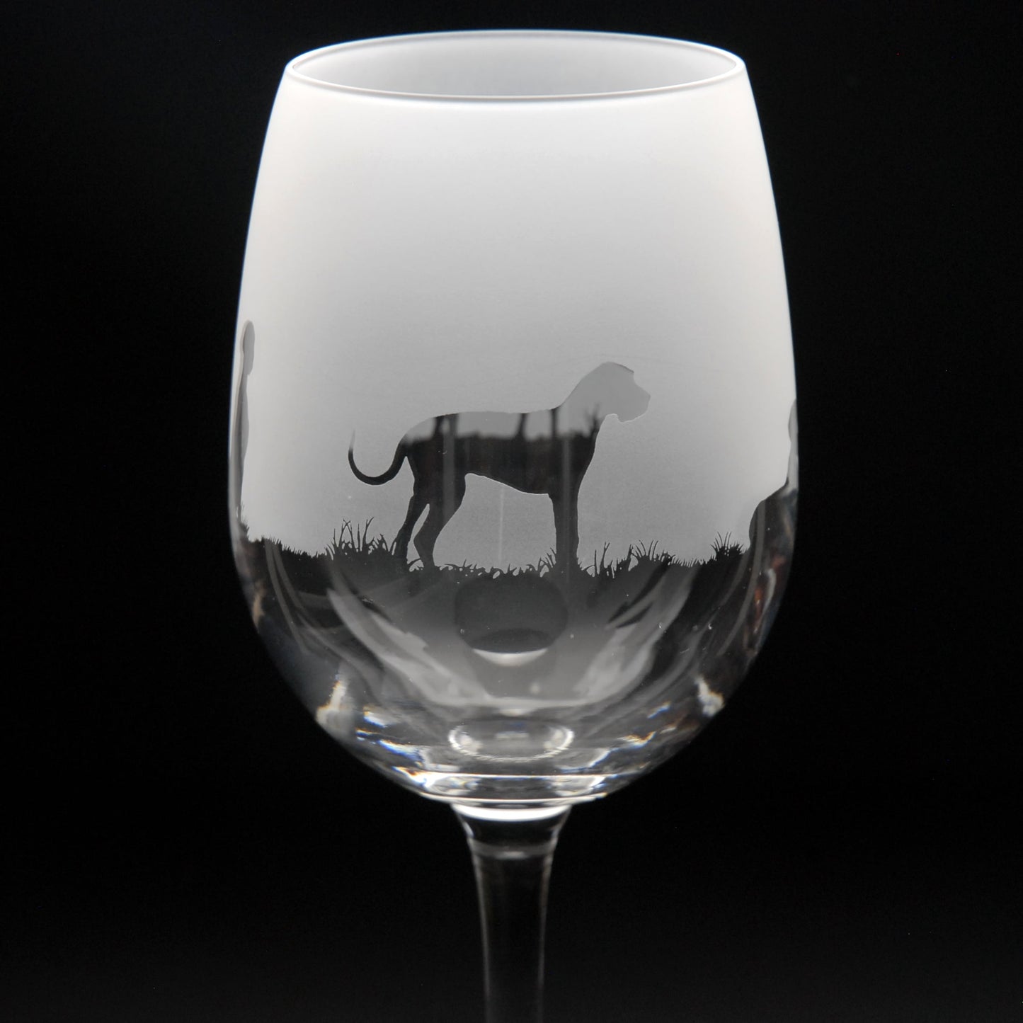 Great Dane Dog Crystal Wine Glass - Hand Etched/Engraved Gift
