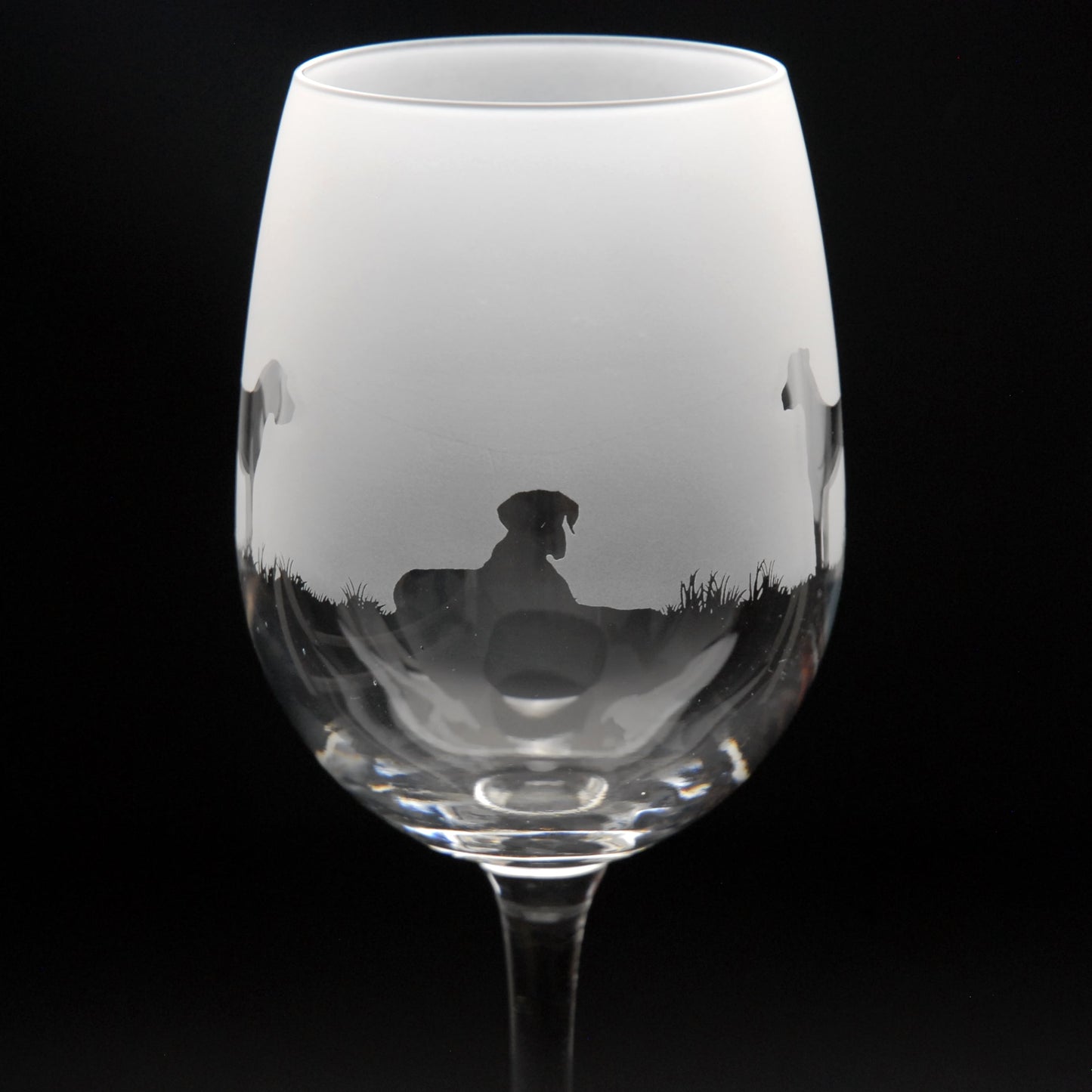 Great Dane Dog Crystal Wine Glass - Hand Etched/Engraved Gift