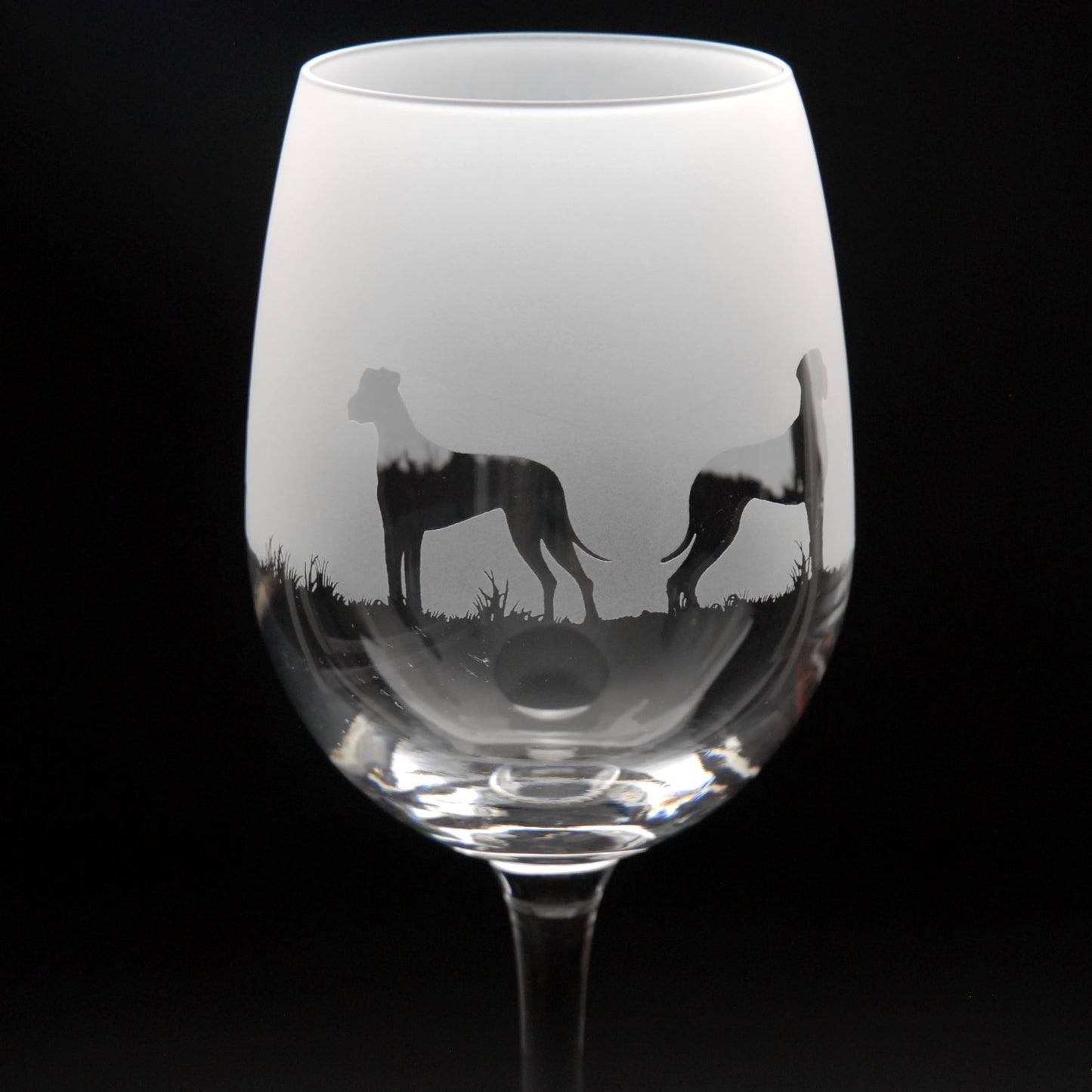 Great Dane Dog Crystal Wine Glass - Hand Etched/Engraved Gift
