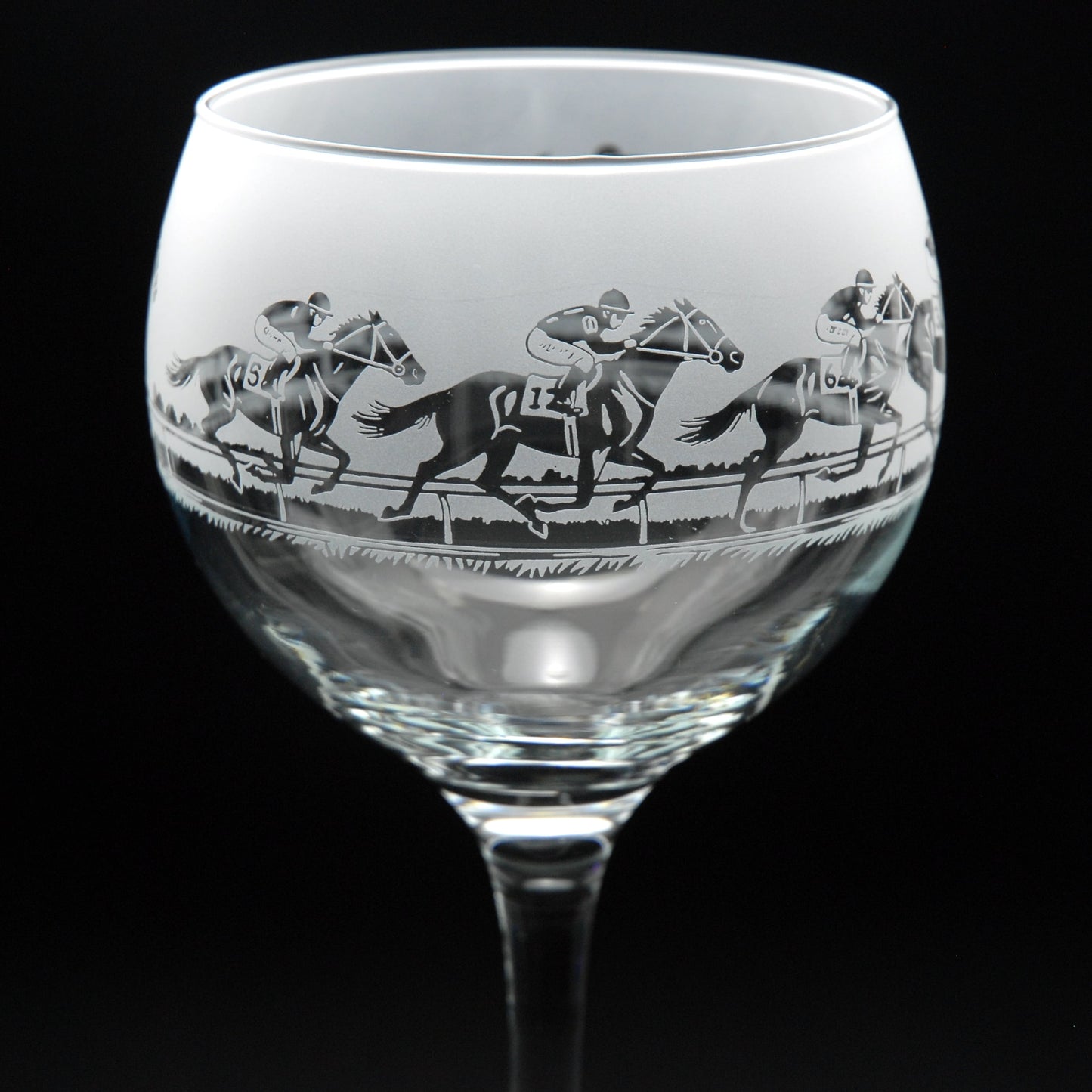 Horse Racing Gin Cocktail Glass - Hand Etched/Engraved Gift