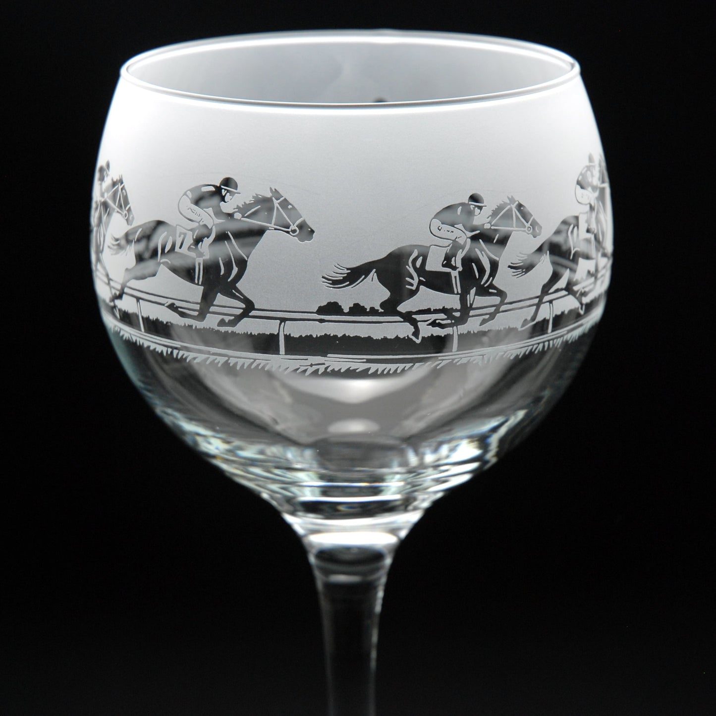 Horse Racing Gin Cocktail Glass - Hand Etched/Engraved Gift