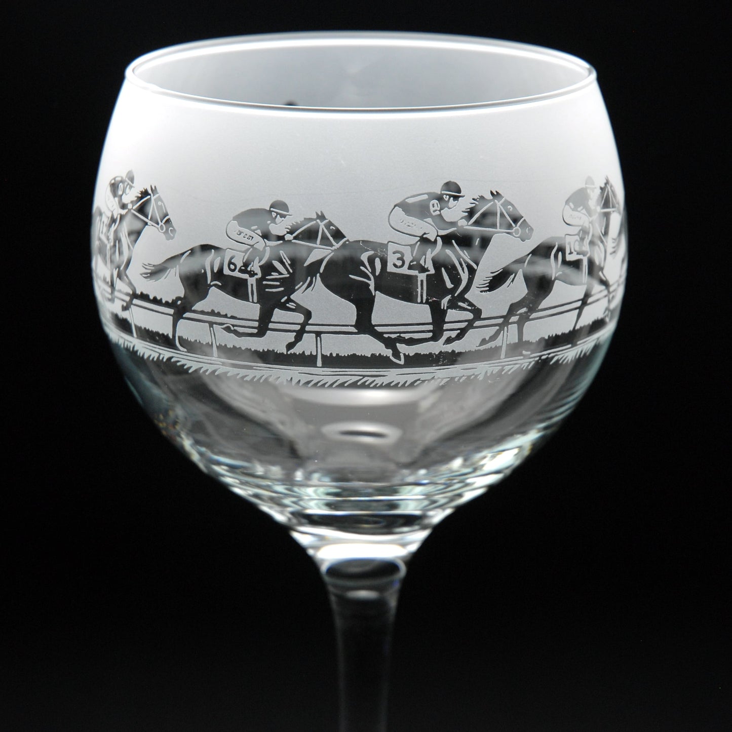 Horse Racing Gin Cocktail Glass - Hand Etched/Engraved Gift