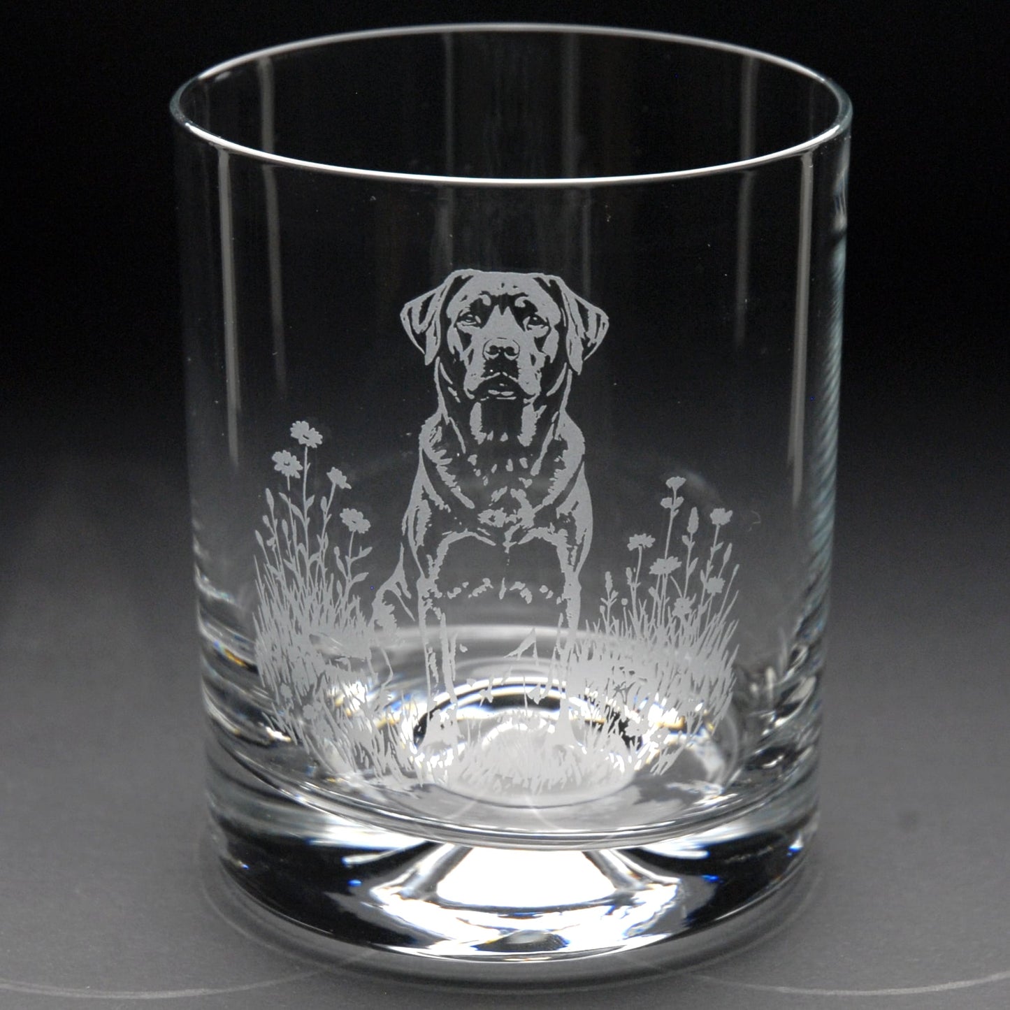 Labrador Dog Whiskey Tumbler Glass - Hand Etched/Engraved Gift