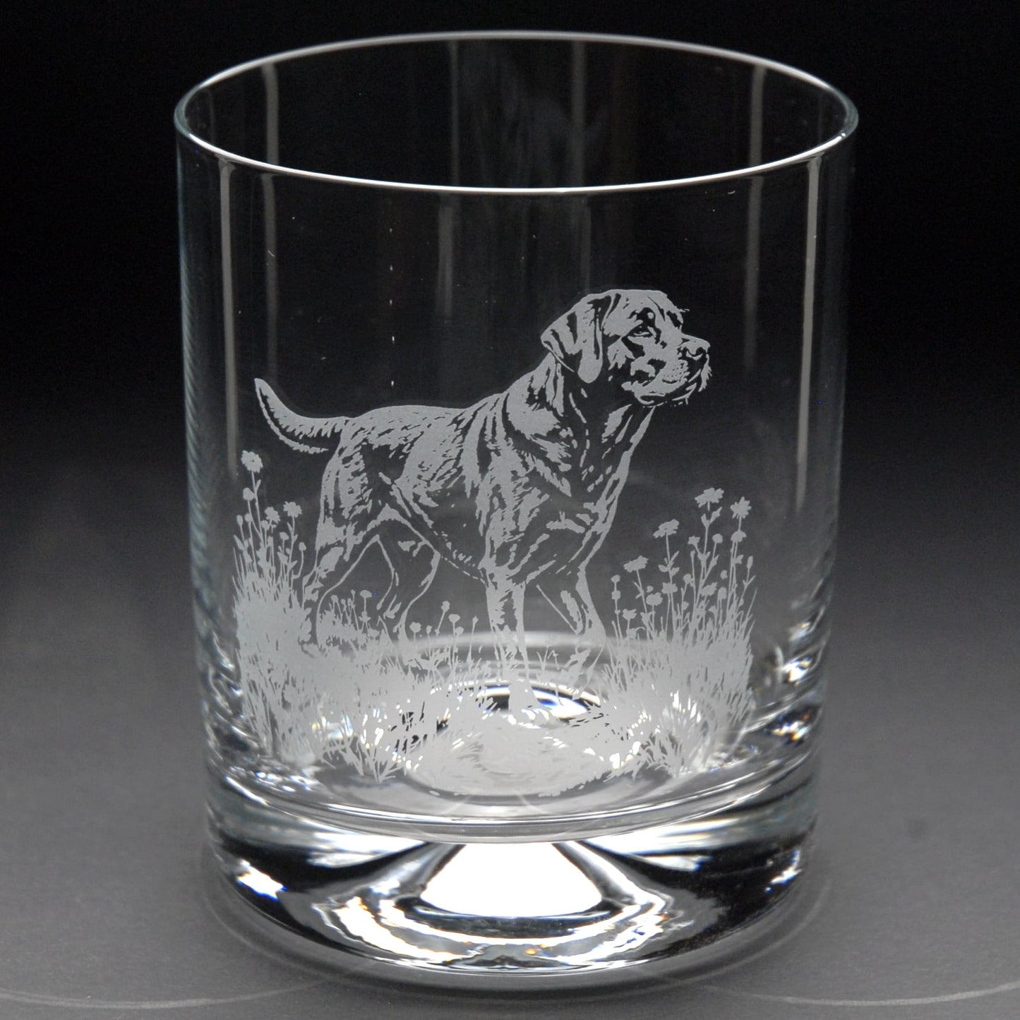 Labrador Dog Whiskey Tumbler Glass - Hand Etched/Engraved Gift