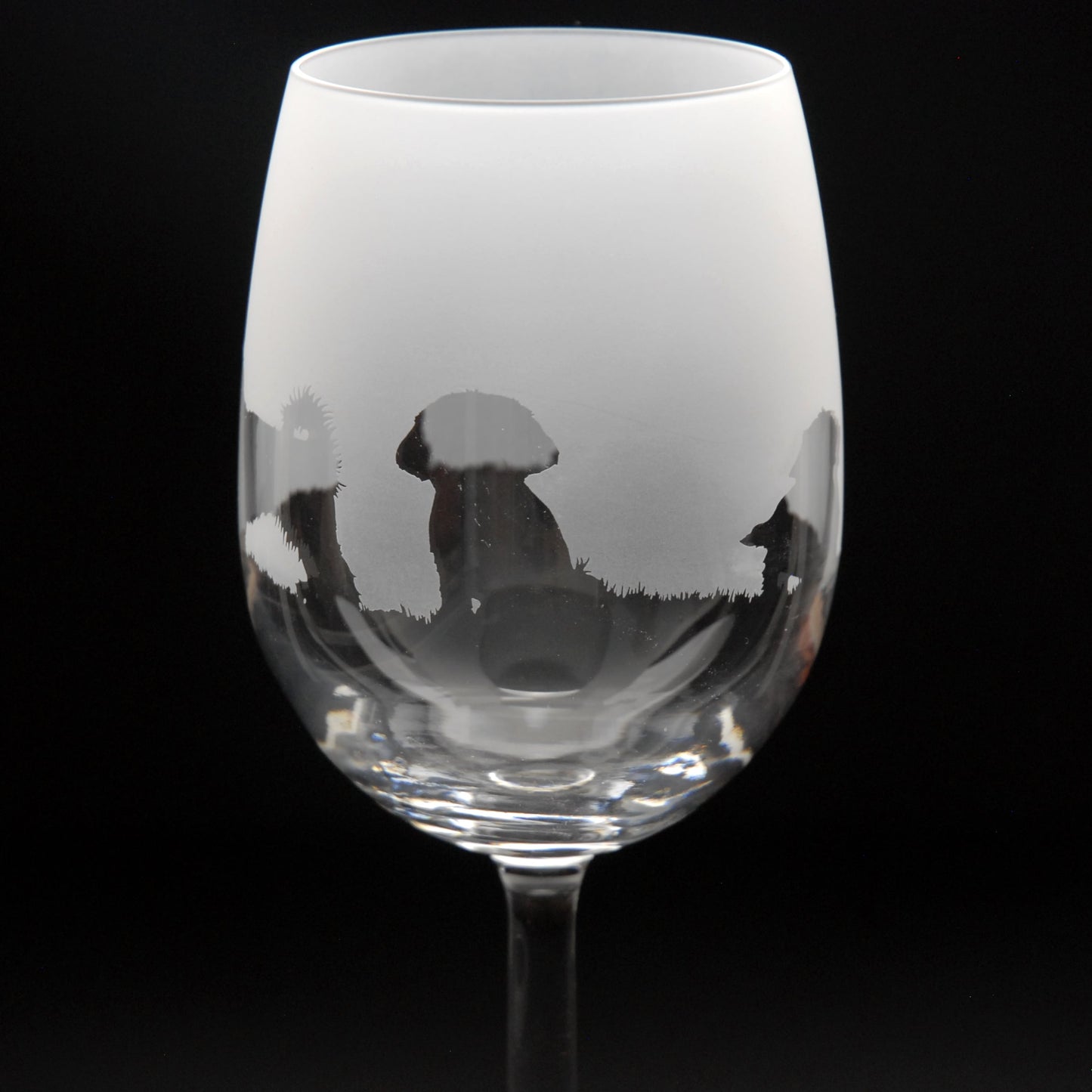 Maltese Dog Crystal Wine Glass - Hand Etched/Engraved Gift