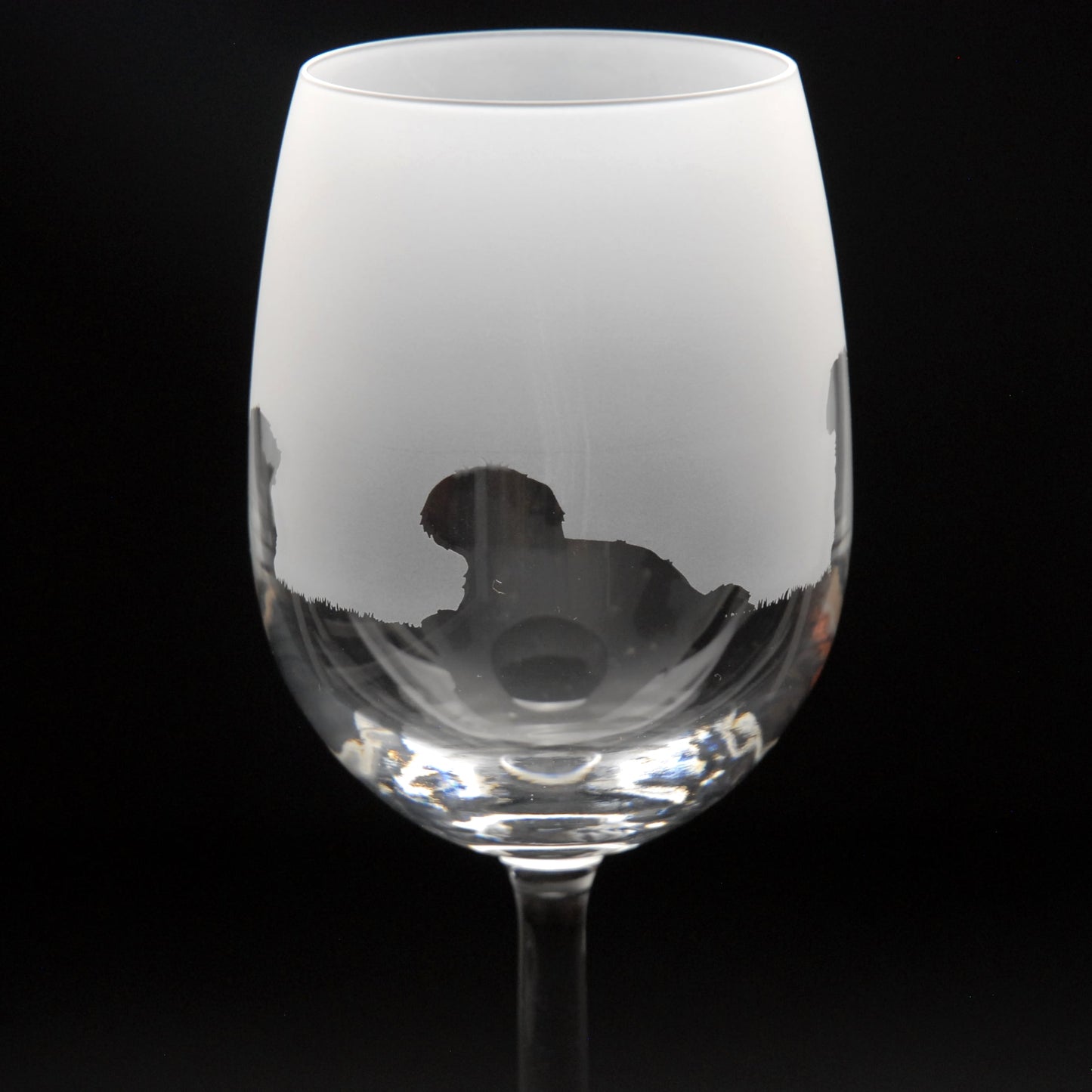 Maltese Dog Crystal Wine Glass - Hand Etched/Engraved Gift