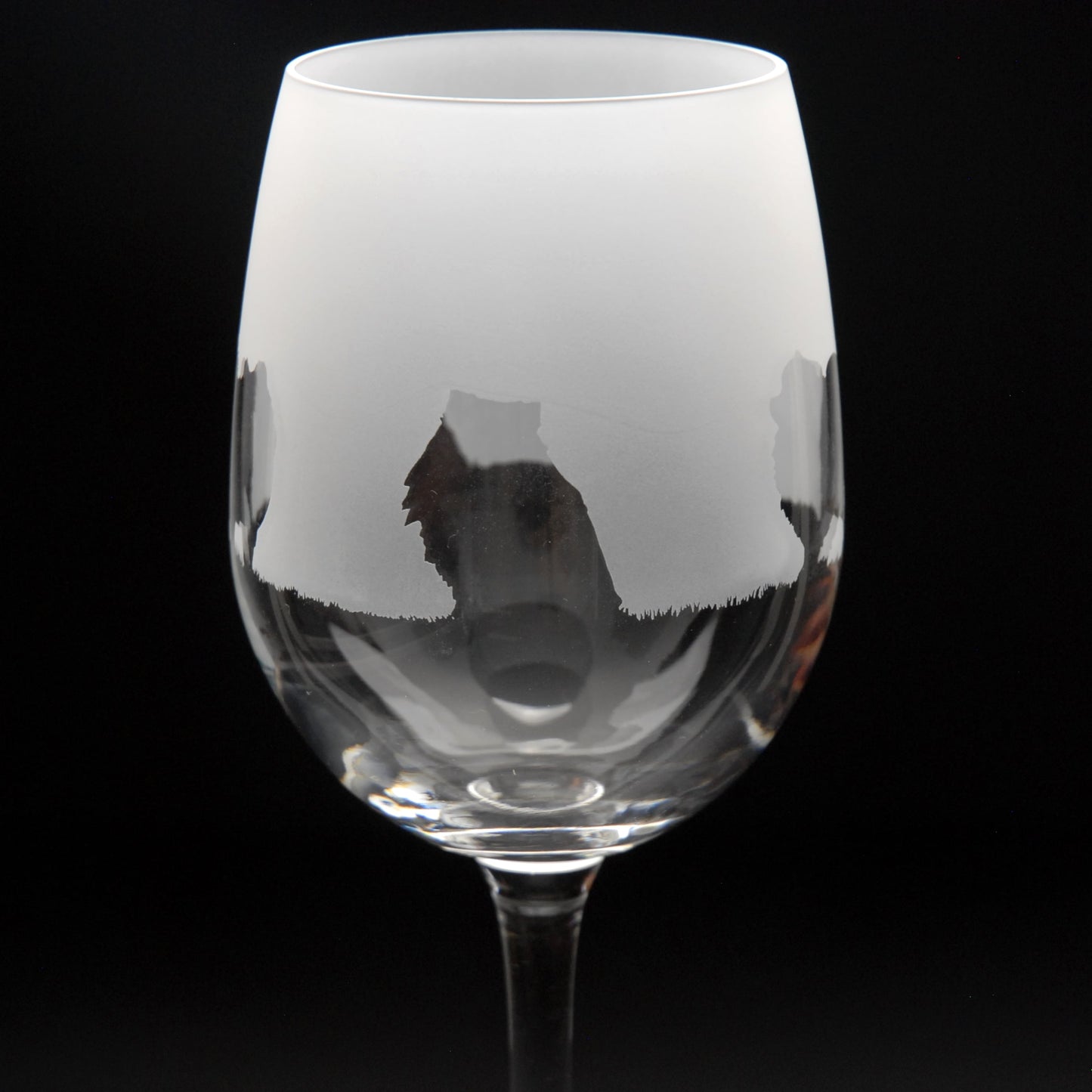 Pomeranian Dog Crystal Wine Glass - Hand Etched/Engraved Gift