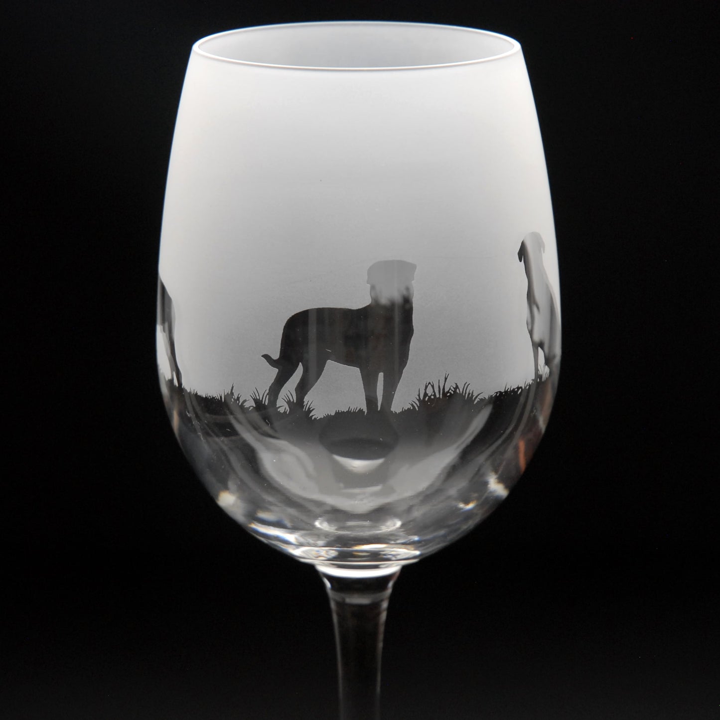 Rottweiler Dog Crystal Wine Glass - Hand Etched/Engraved Gift