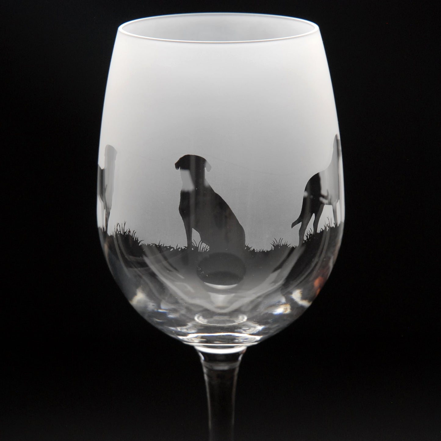 Rottweiler Dog Crystal Wine Glass - Hand Etched/Engraved Gift