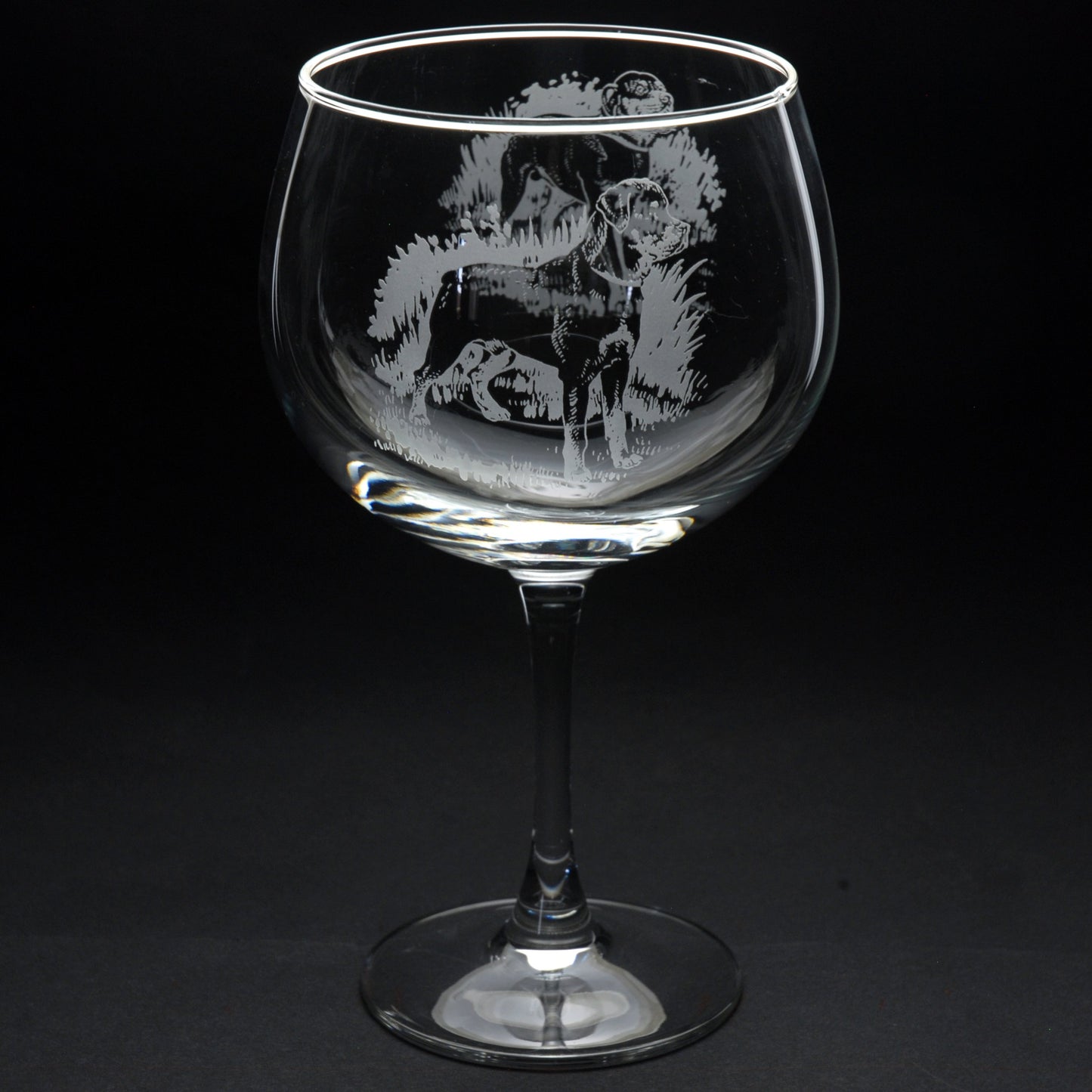 Rottweiler Dog Gin Cocktail Glass - Hand Etched/Engraved Gift