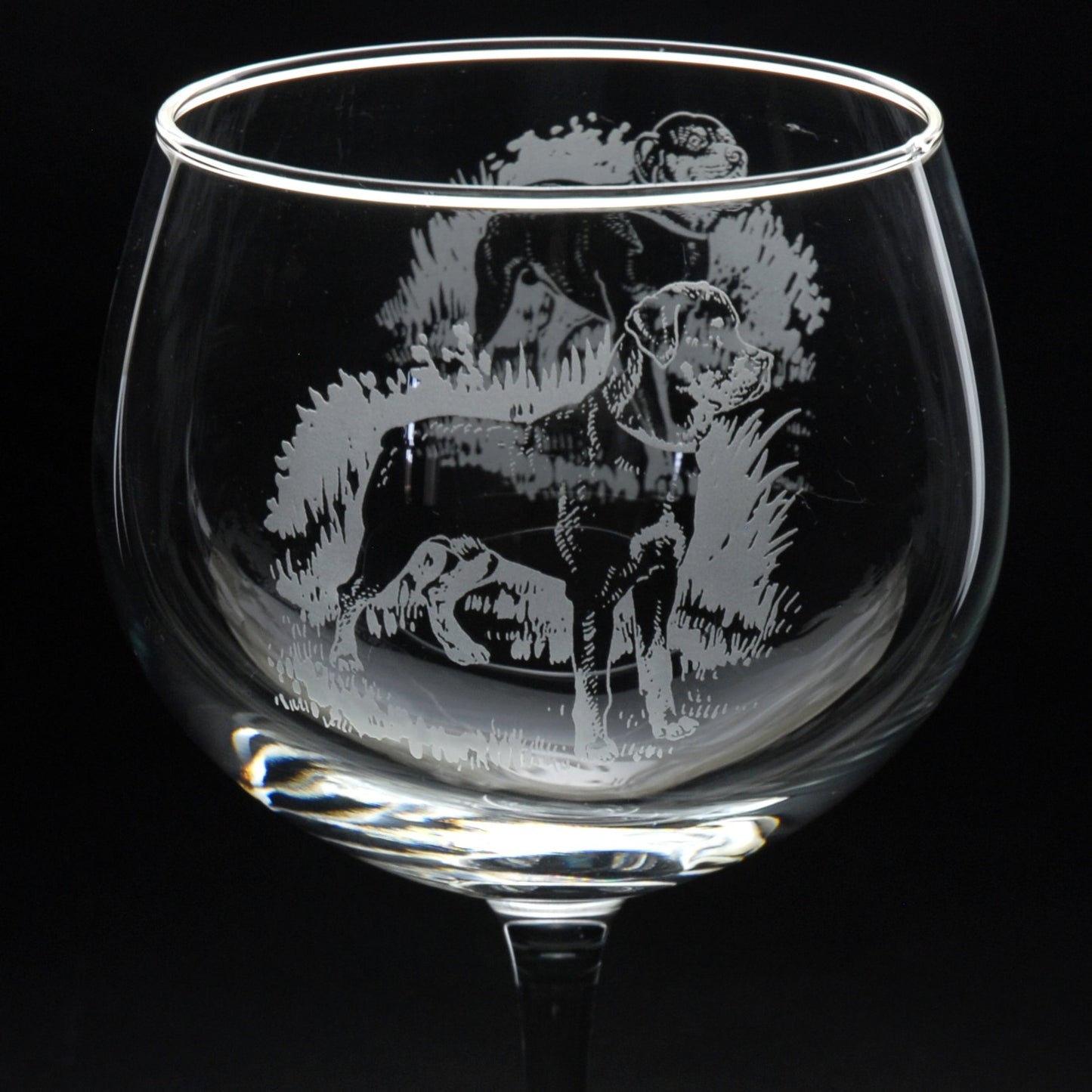 Rottweiler Dog Gin Cocktail Glass - Hand Etched/Engraved Gift