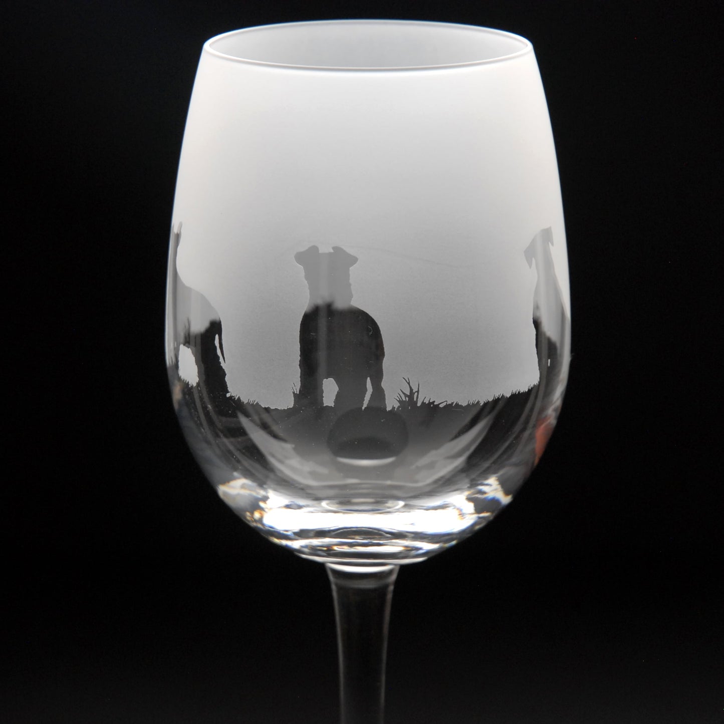 Schnauzer Dog Crystal Wine Glass - Hand Etched/Engraved Gift