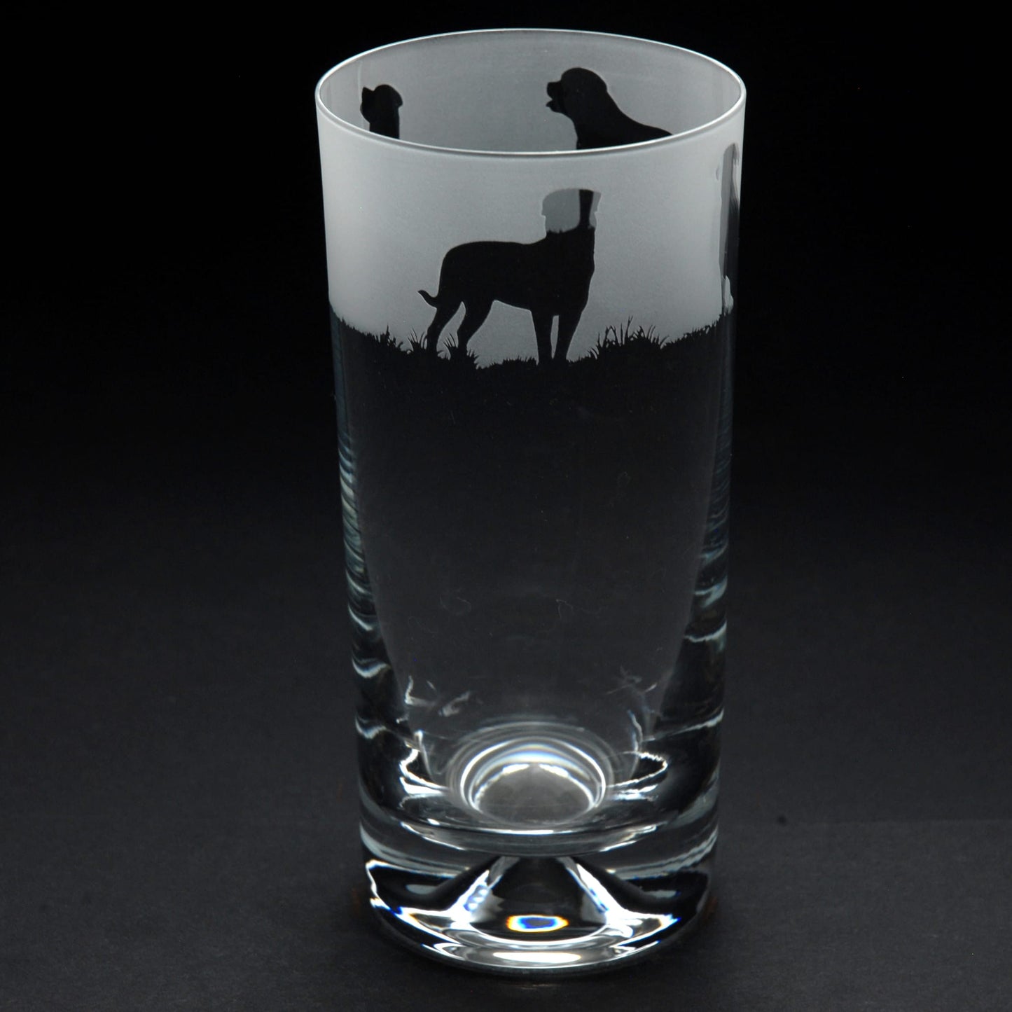 Rottweiler Dog Highball Glass - Hand Etched/Engraved Gift