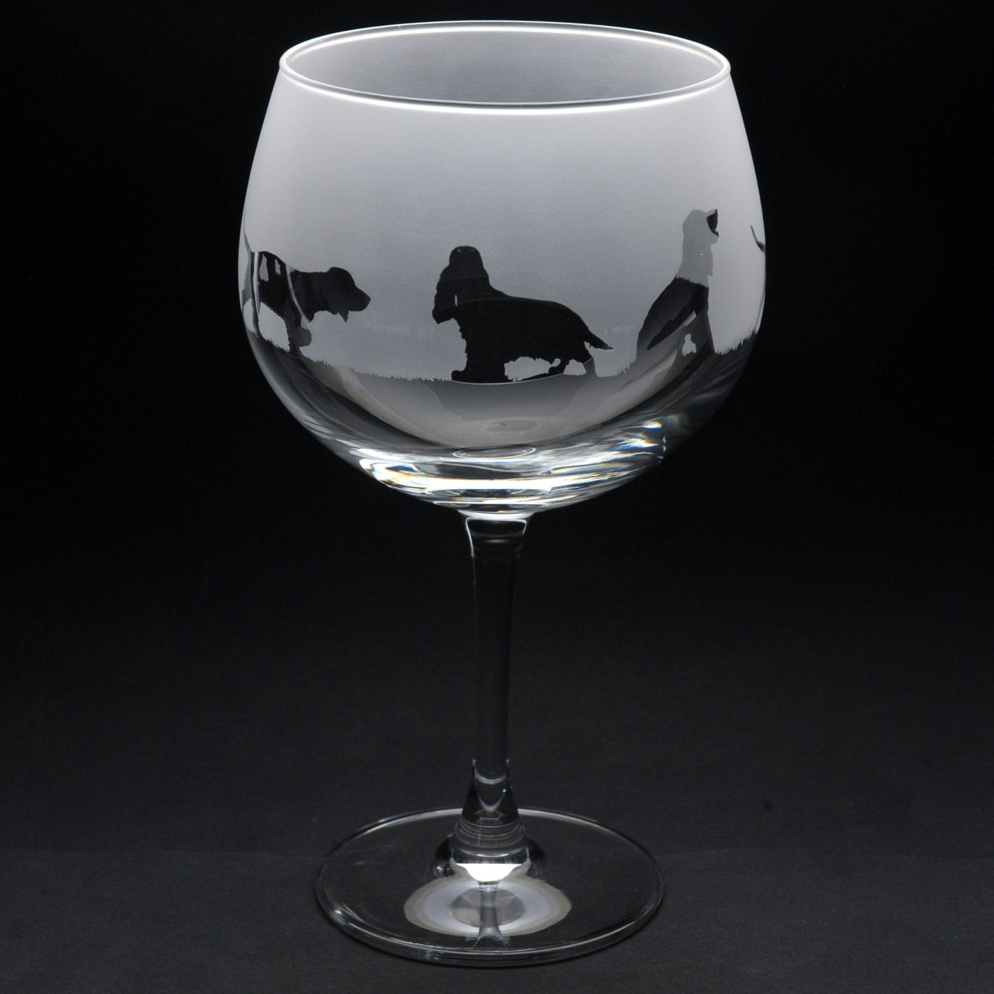 Cocker Spaniel Dog Gin Cocktail Glass - Hand Etched/Engraved Gift