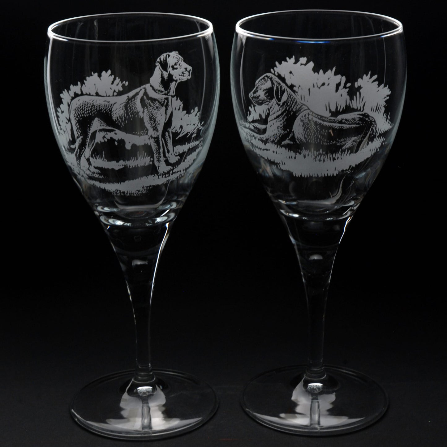 Rhodesian Ridgeback Dog Crystal Wine Glass - Hand Etched/Engraved Gift