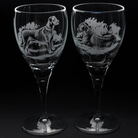 Rhodesian Ridgeback Dog Crystal Wine Glass - Hand Etched/Engraved Gift