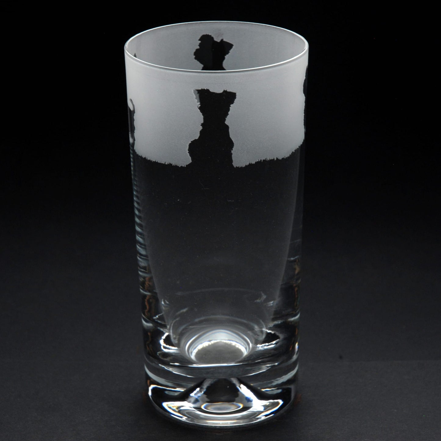 Yorkie Dog Highball Glass - Hand Etched/Engraved Gift