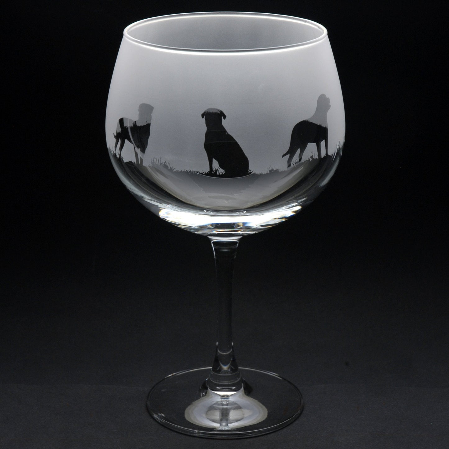 Rottweiler Dog Gin Cocktail Glass - Hand Etched/Engraved Gift