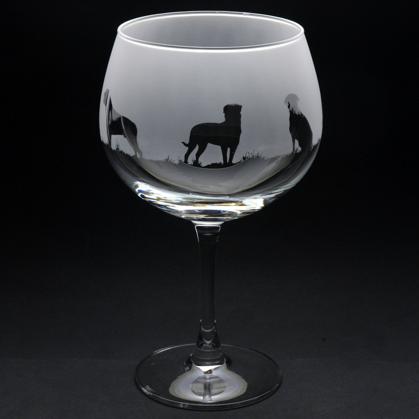 Rottweiler Dog Gin Cocktail Glass - Hand Etched/Engraved Gift