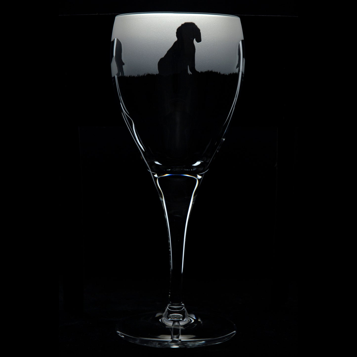 Labradoodle Dog Crystal Wine Glass - Hand Etched/Engraved Gift