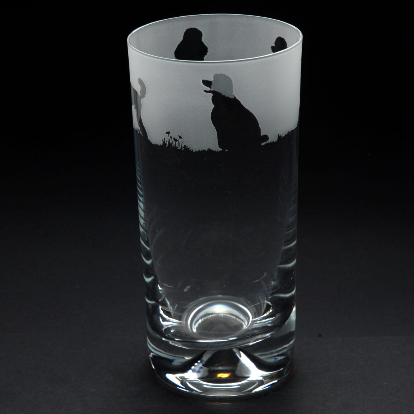 Poodle Dog Highball Glass - Hand Etched/Engraved Gift