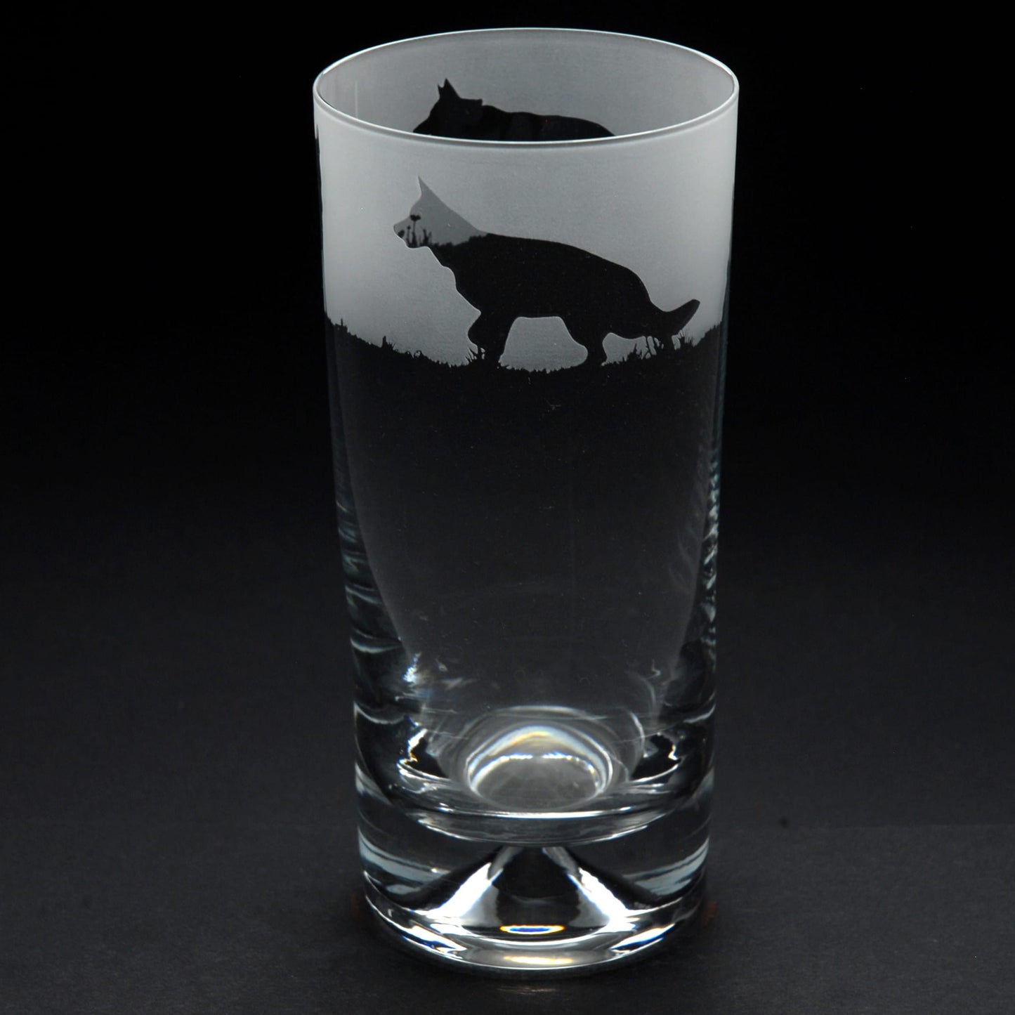 German Shepherd Dog Highball Glass - Hand Etched/Engraved Gift