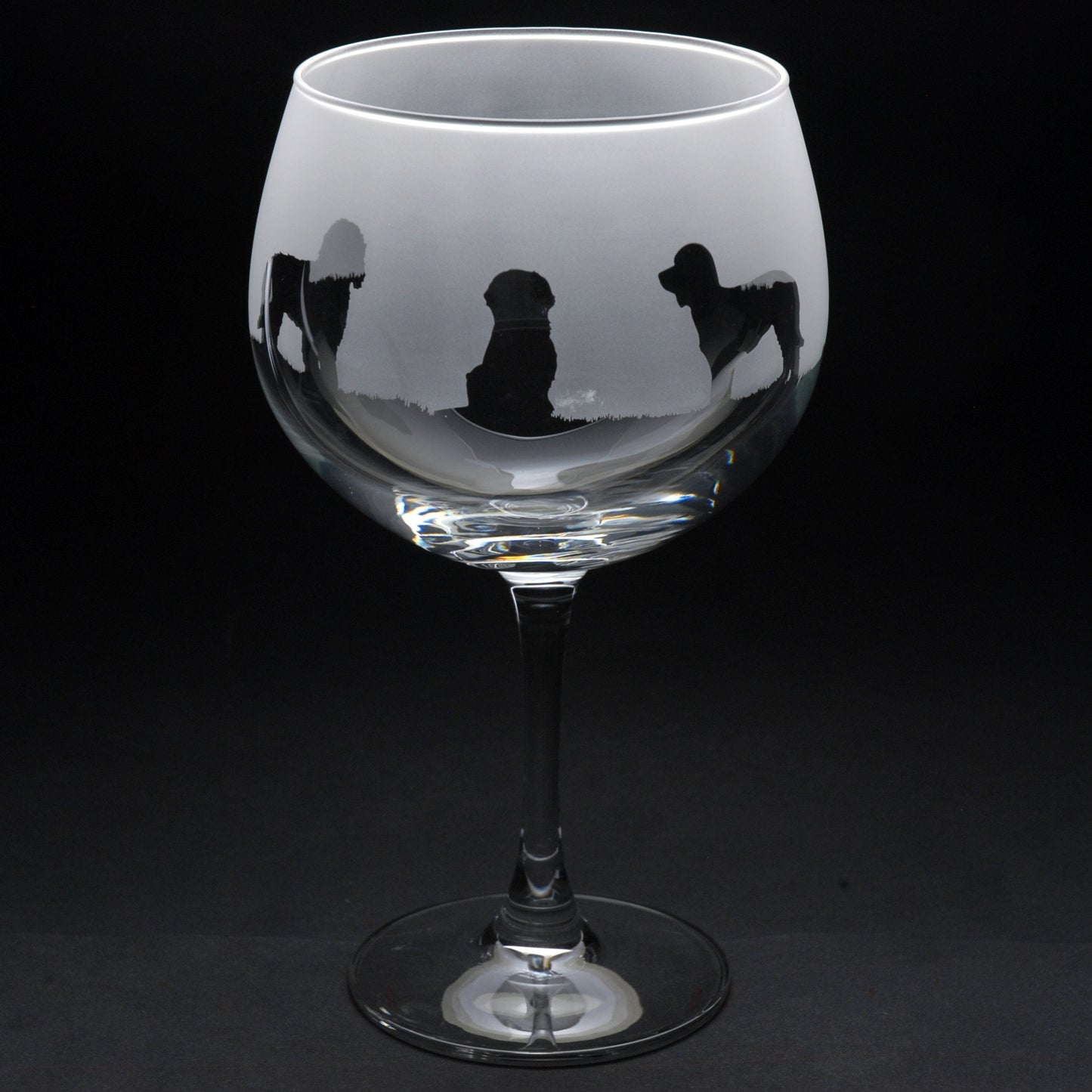 Labradoodle Dog Gin Cocktail Glass - Hand Etched/Engraved Gift