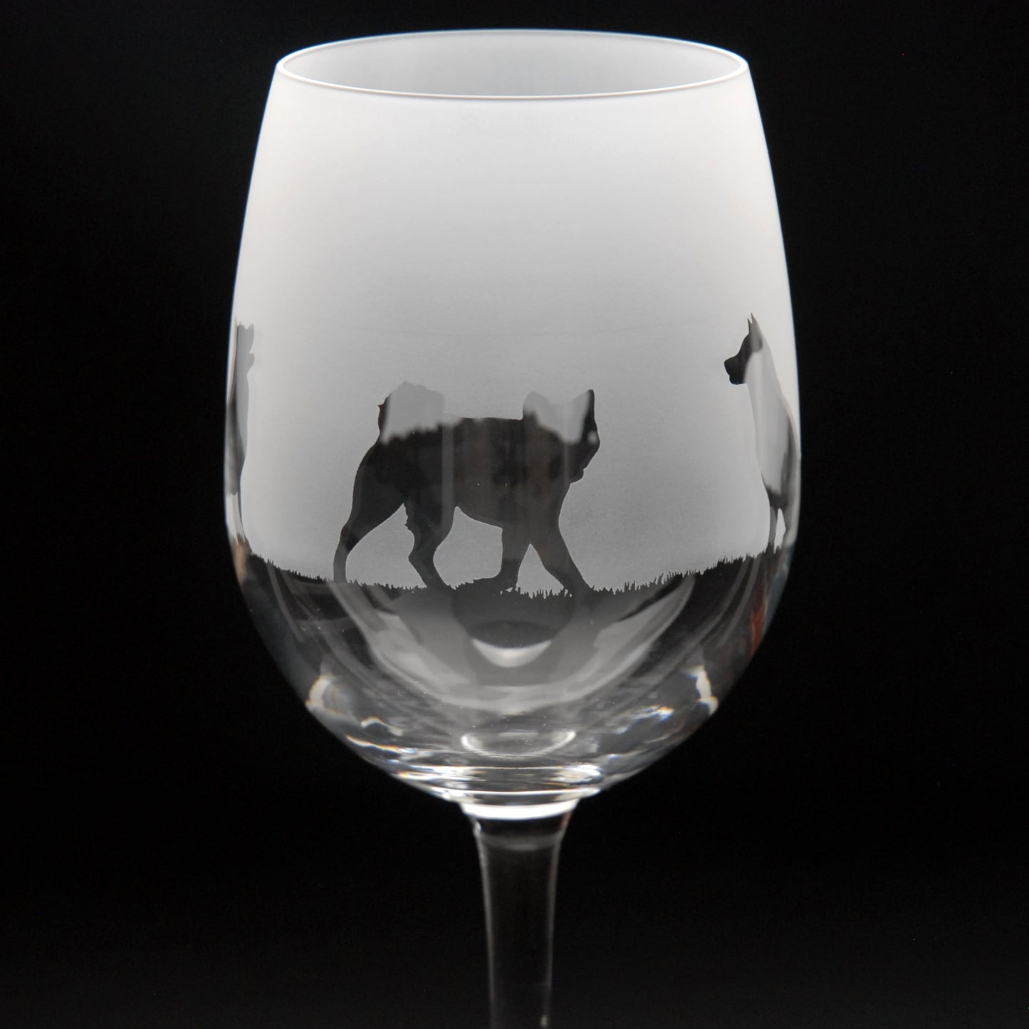 Akita Dog Crystal Wine Glass - Hand Etched/Engraved Gift