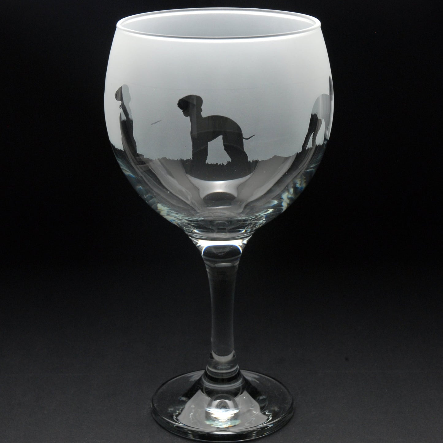 Bedlington Terrier Dog Gin Cocktail Glass - Hand Etched/Engraved Gift