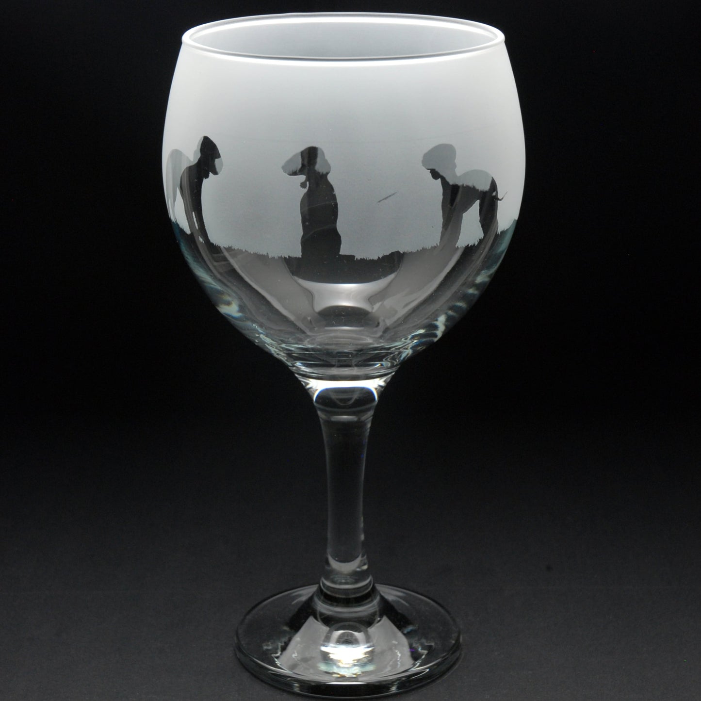 Bedlington Terrier Dog Gin Cocktail Glass - Hand Etched/Engraved Gift