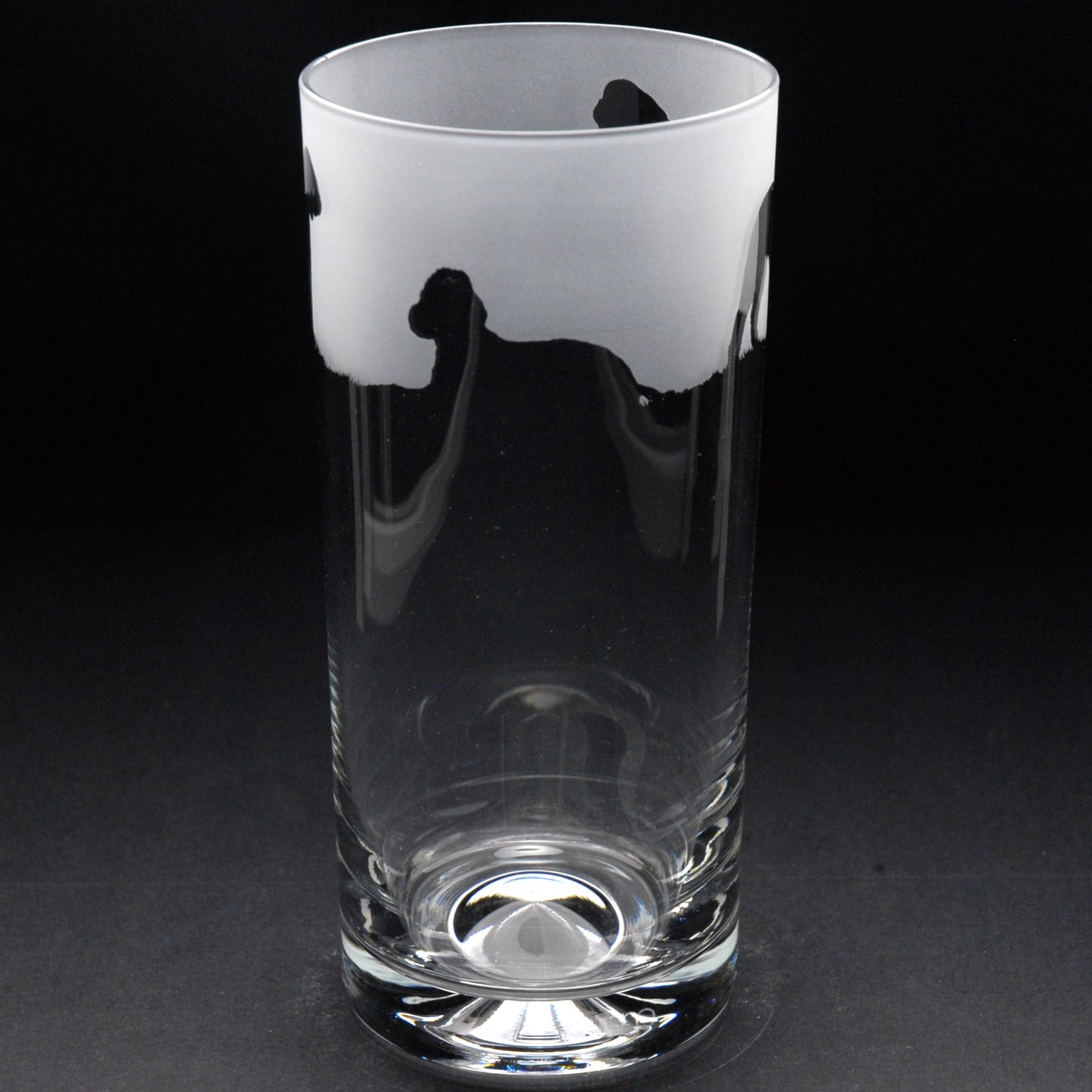 Bedlington Terrier Dog Highball Glass - Hand Etched/Engraved Gift