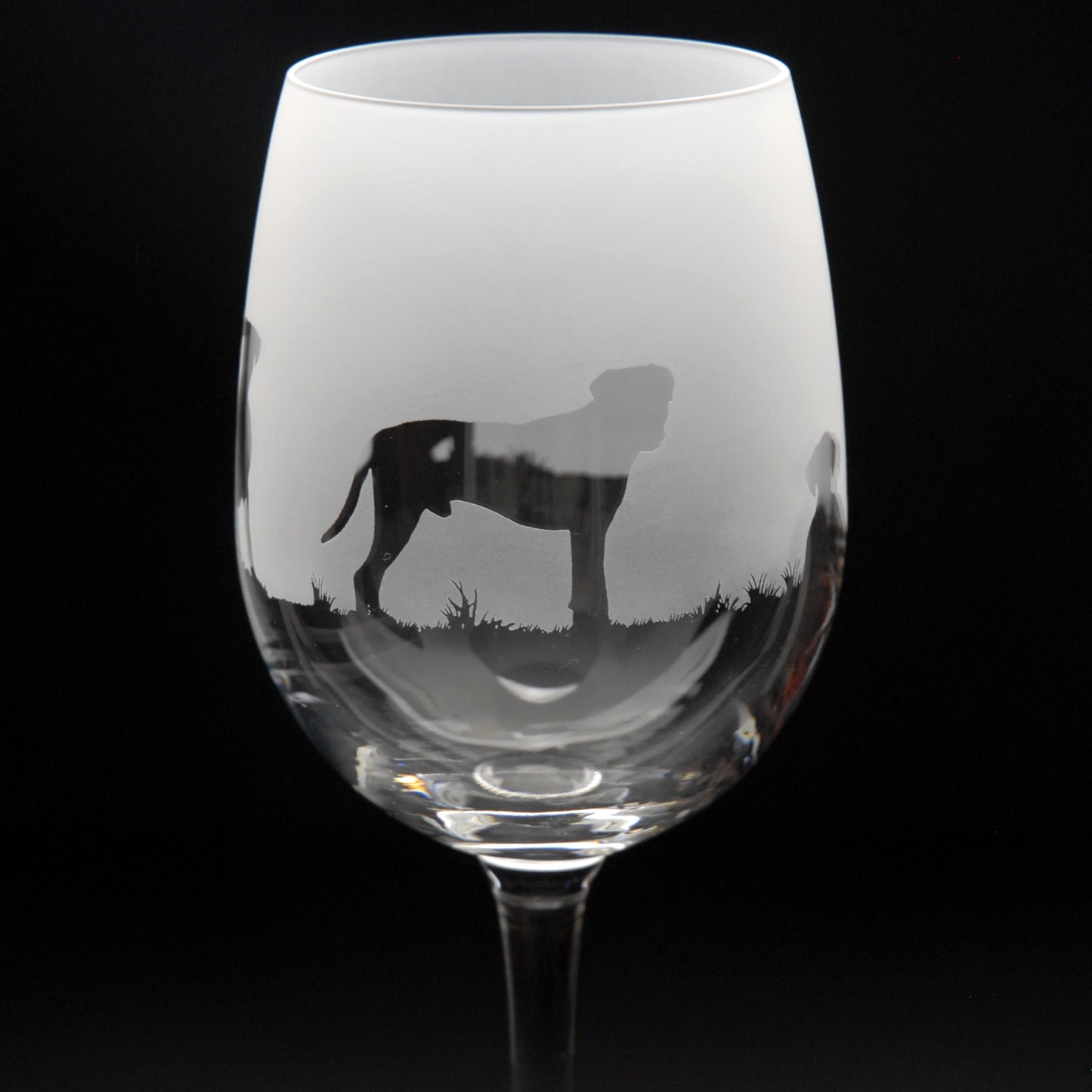 Boxer Dog Crystal Wine Glass - Hand Etched/Engraved Gift