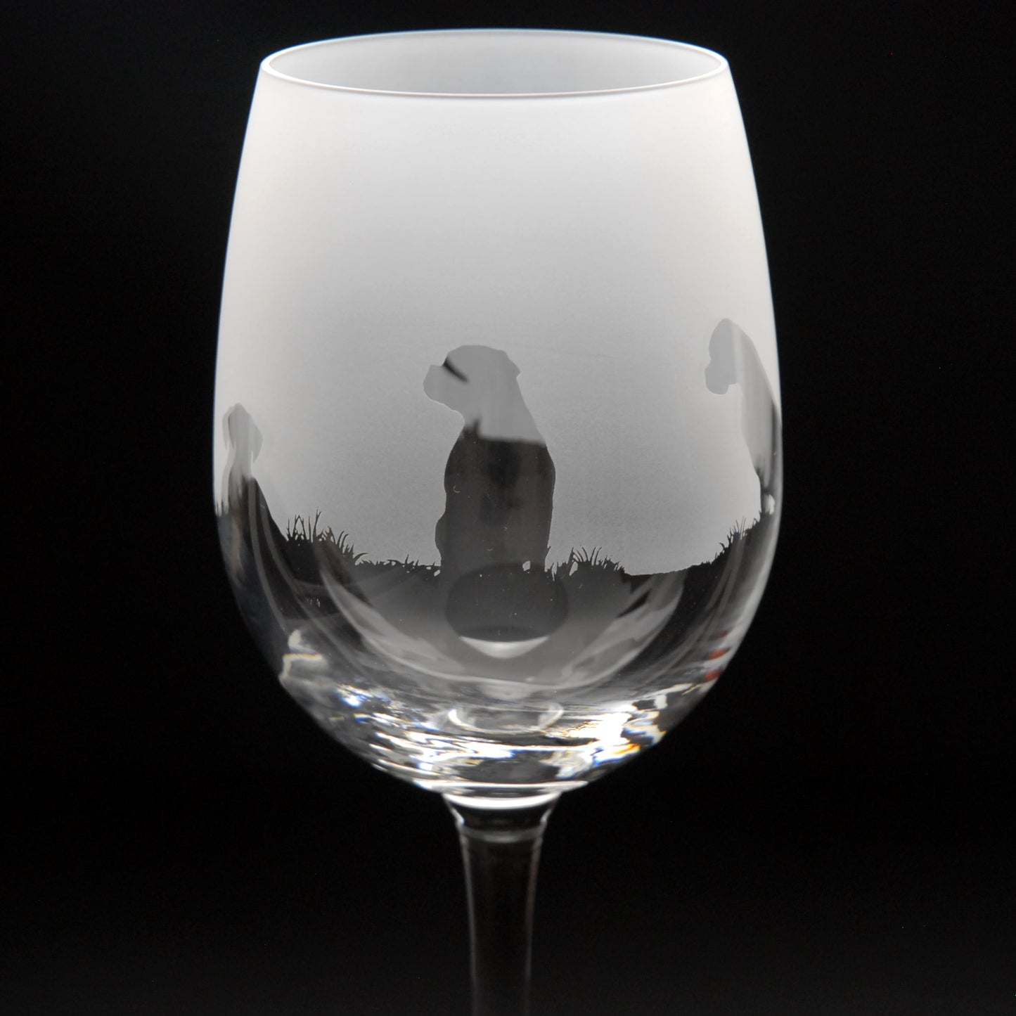 Boxer Dog Crystal Wine Glass - Hand Etched/Engraved Gift