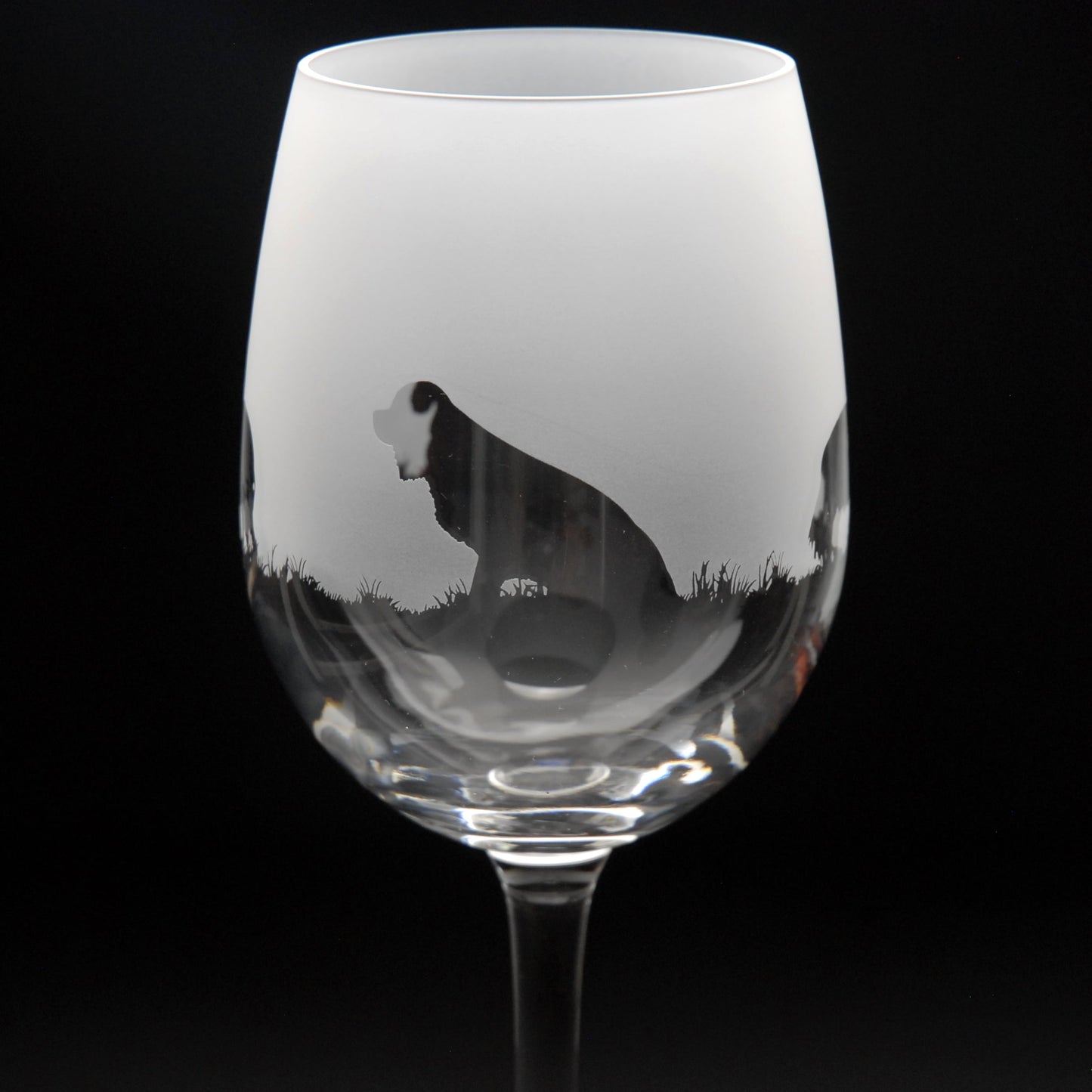 Cavalier King Charles Dog Crystal Wine Glass - Hand Etched/Engraved Gift
