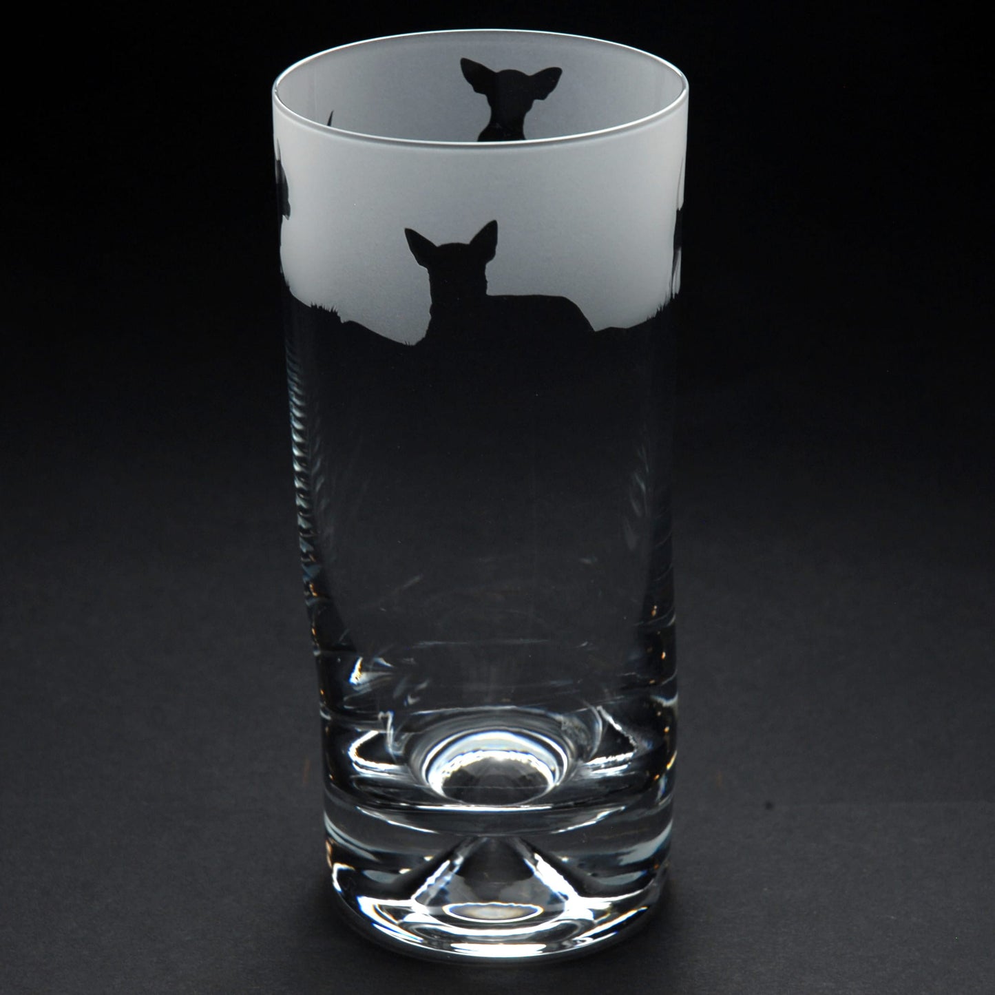 Chihuahua Dog Highball Glass - Hand Etched/Engraved Gift